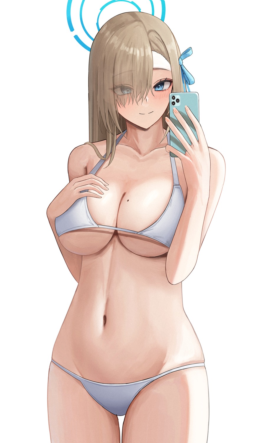 bikini blue_archive halo ichinose_asuna selfie swimsuits tagme