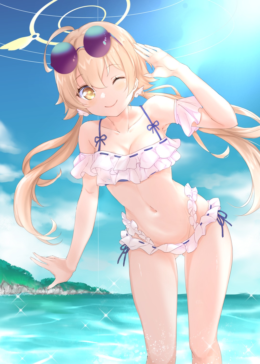 ajitani_hifumi bikini blue_archive megane miyami_(sirukasiruka) swimsuits