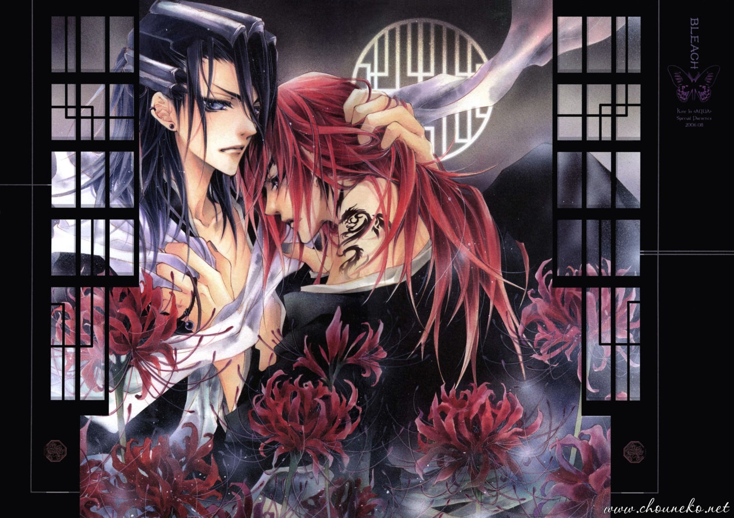 abarai_renji bleach kuchiki_byakuya lee_sun-young male yaoi