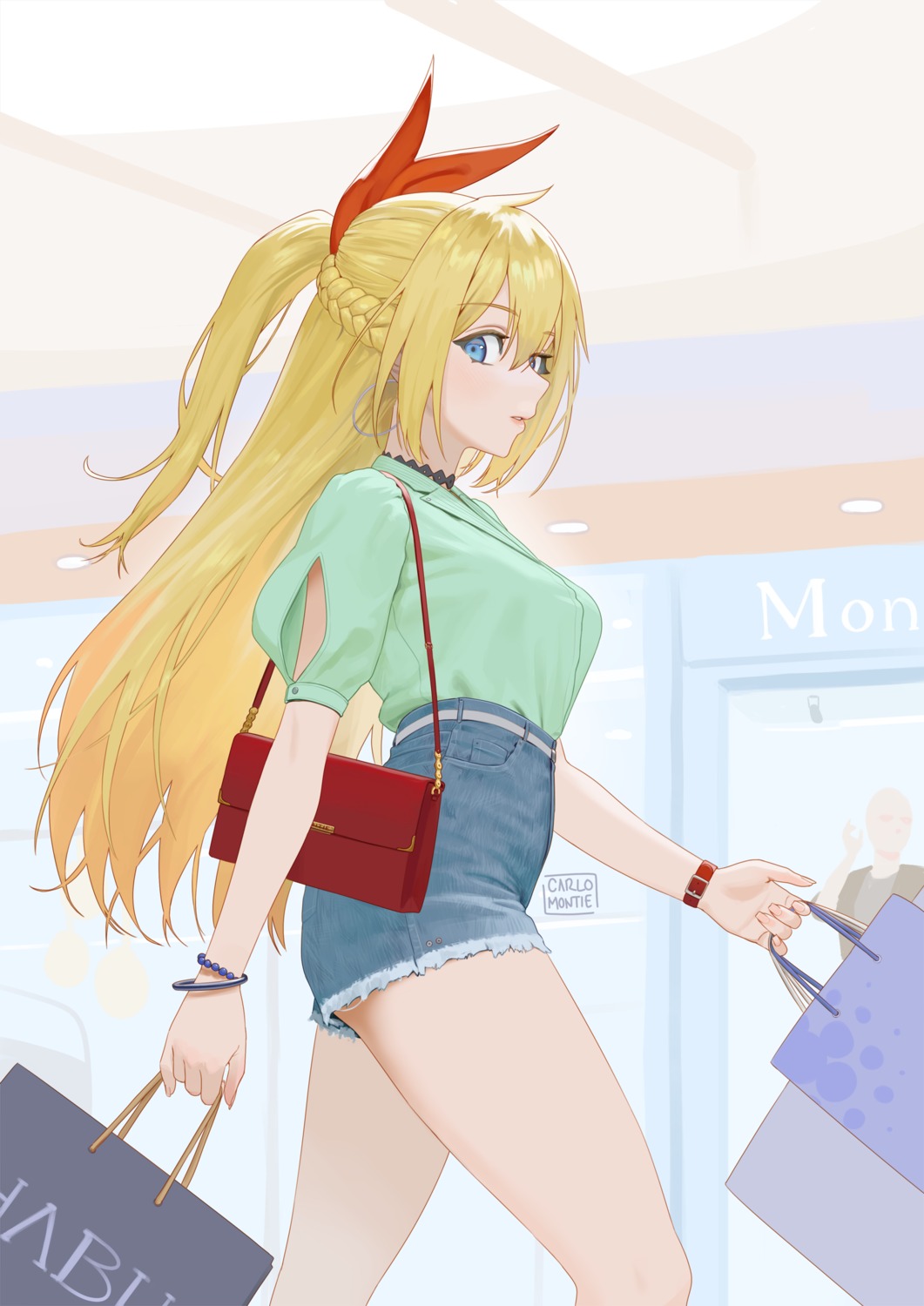 carlo_montie kirisaki_chitoge nisekoi torn_clothes