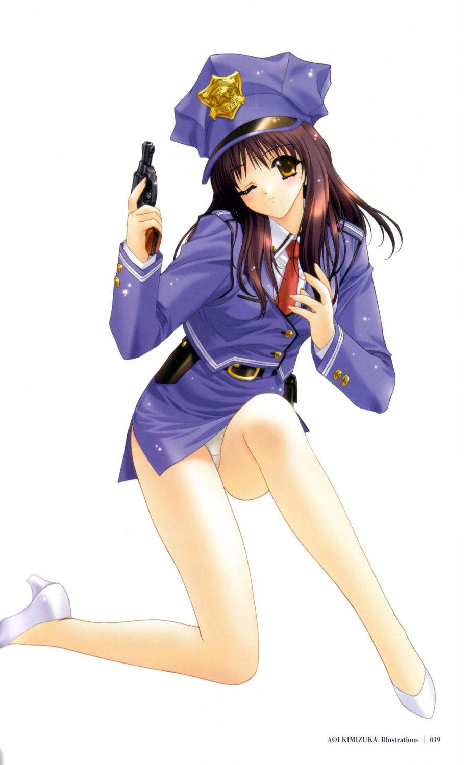 kimizuka_aoi pantsu police_uniform