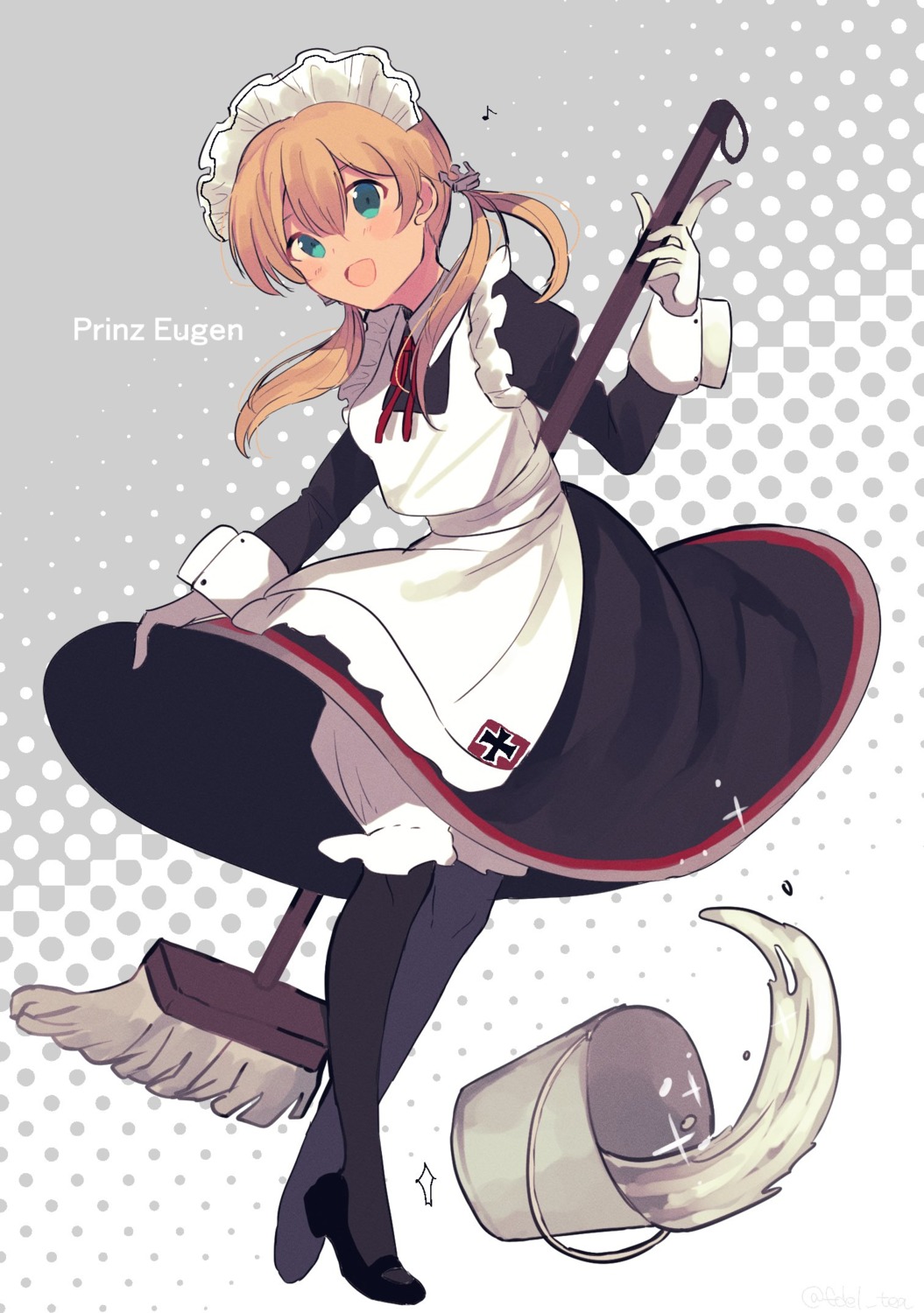 bloomers edel_(edelcat) kantai_collection maid skirt_lift
