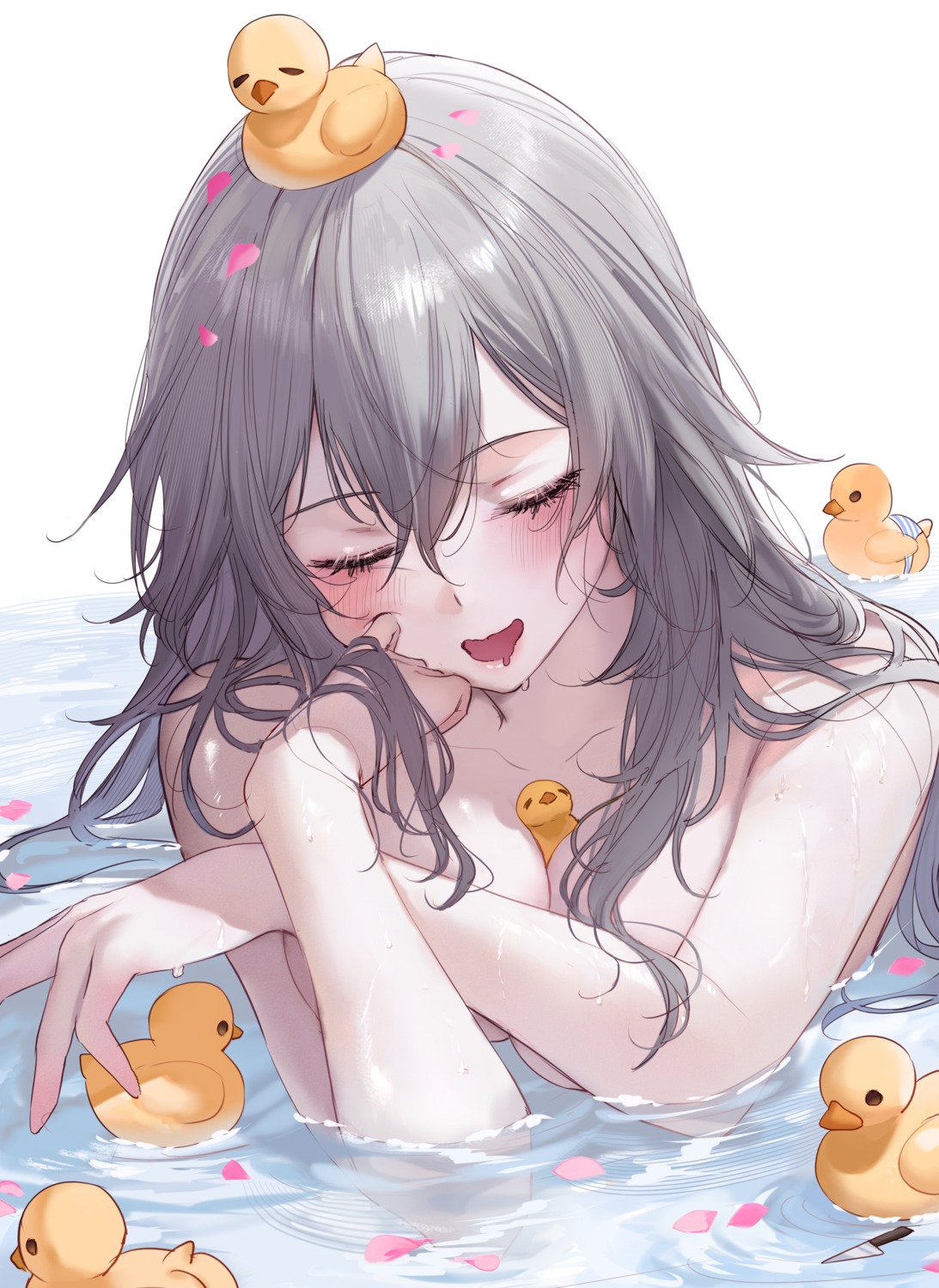 bathing honkai:_star_rail qiandaiyiyu stelle topless wet