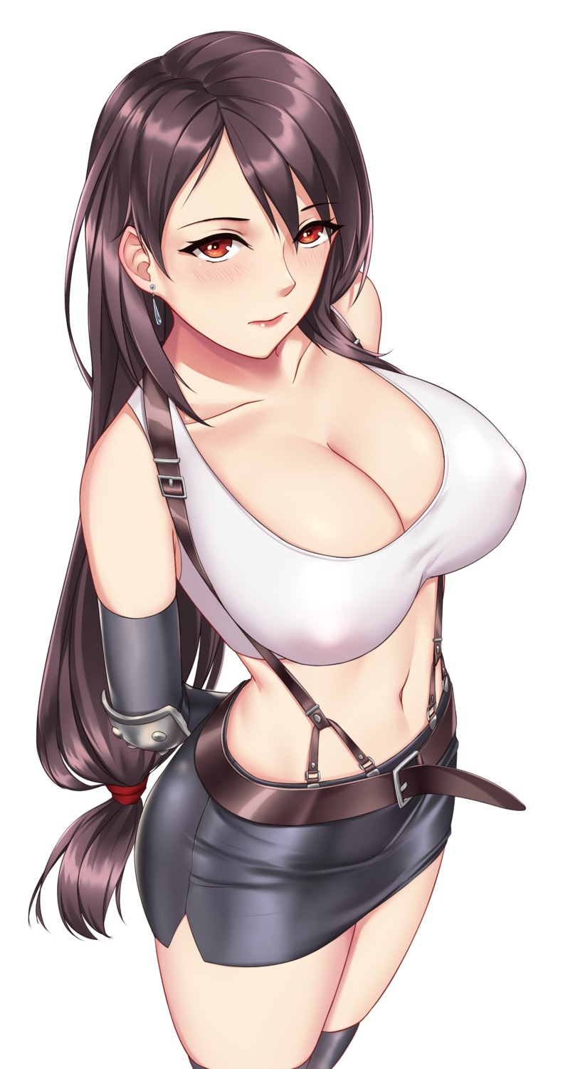 cleavage erect_nipples final_fantasy final_fantasy_vii pixiv13015589 thighhighs tifa_lockhart