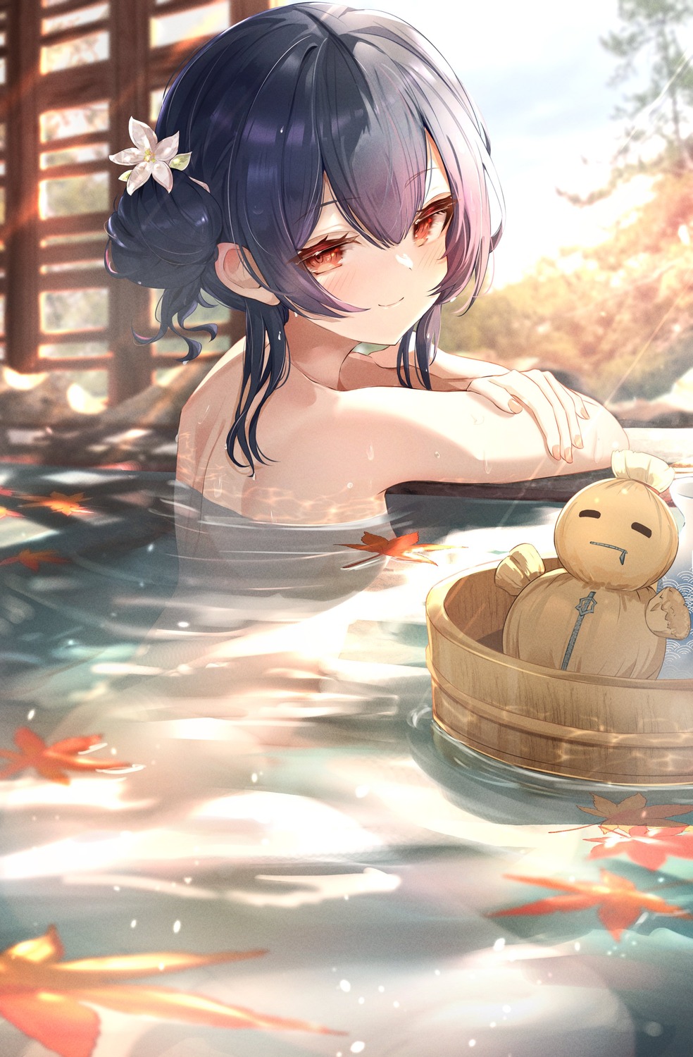 morino_rinze naked onsen sky_cappuccino the_idolm@ster the_idolm@ster_shiny_colors wet