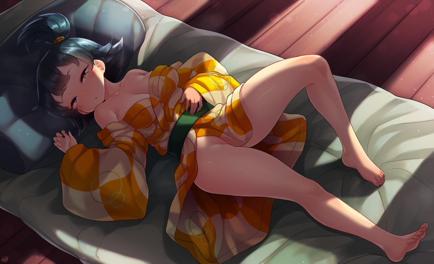 born-to-die inuyasha no_bra nopan open_shirt rin_(inuyasha) skirt_lift yukata