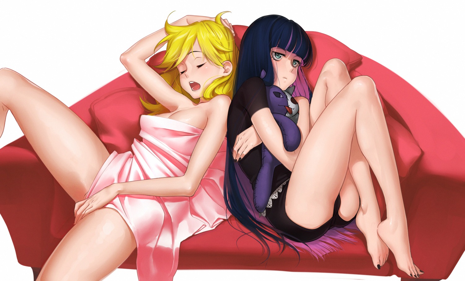 aconitea pantsu panty panty_&_stocking_with_garterbelt stocking towel