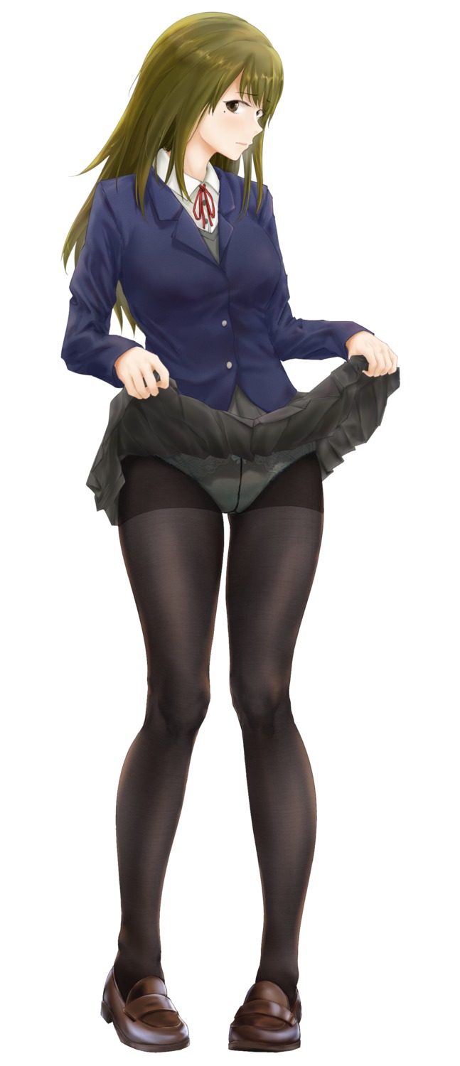 pantsu pantyhose qiao_zi seifuku skirt_lift sweater