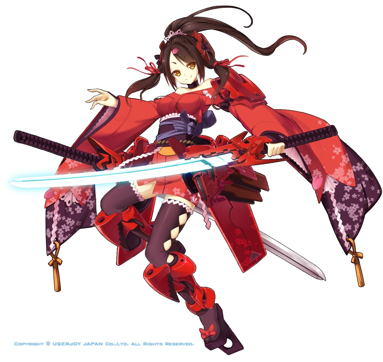 aoi_tsunami girl_arms kimono sword
