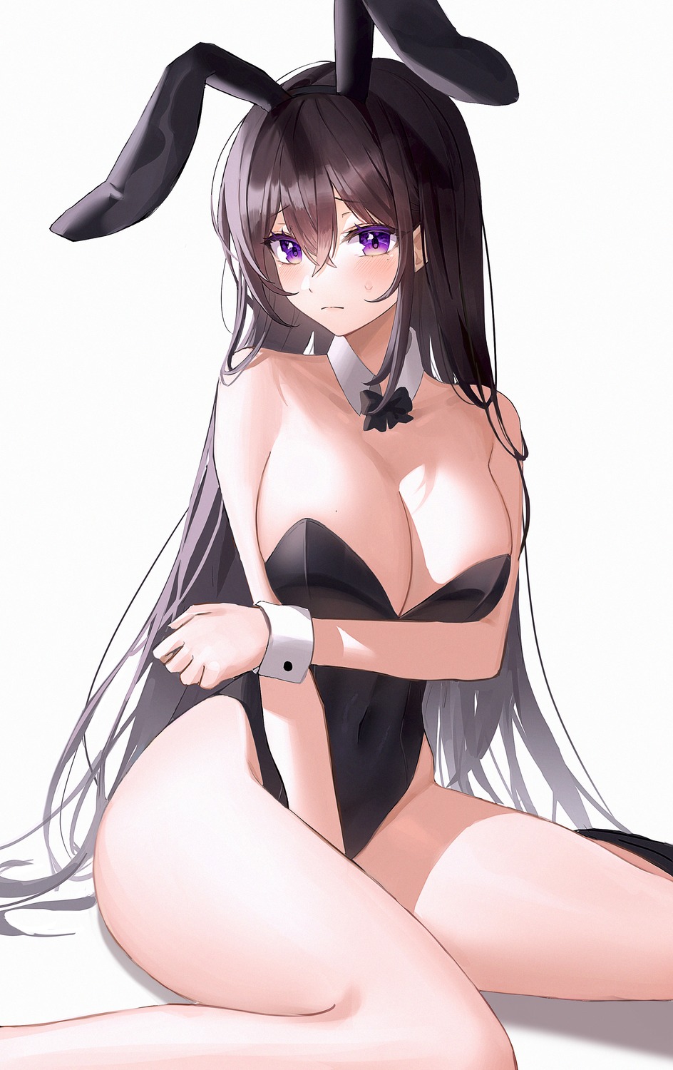 animal_ears breast_hold bunny_ears bunny_girl momimi no_bra