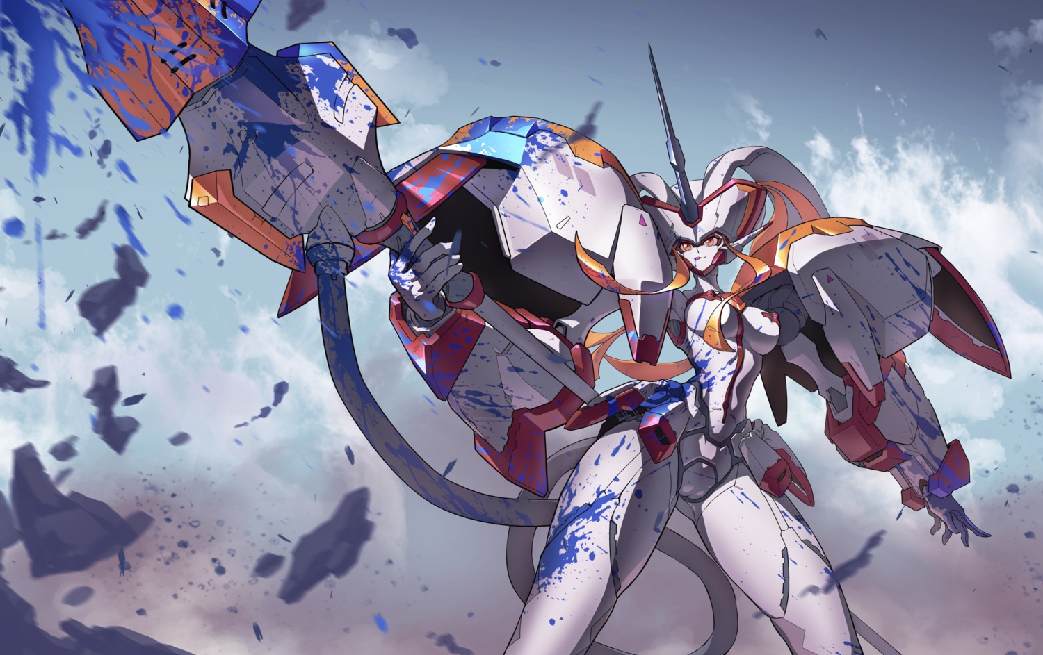 darling_in_the_franxx horns mecha strelizia weapon zhen_long