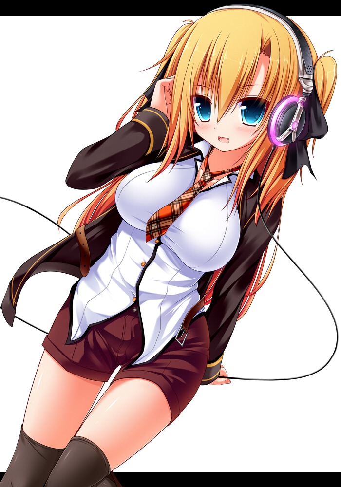 headphones syroh thighhighs