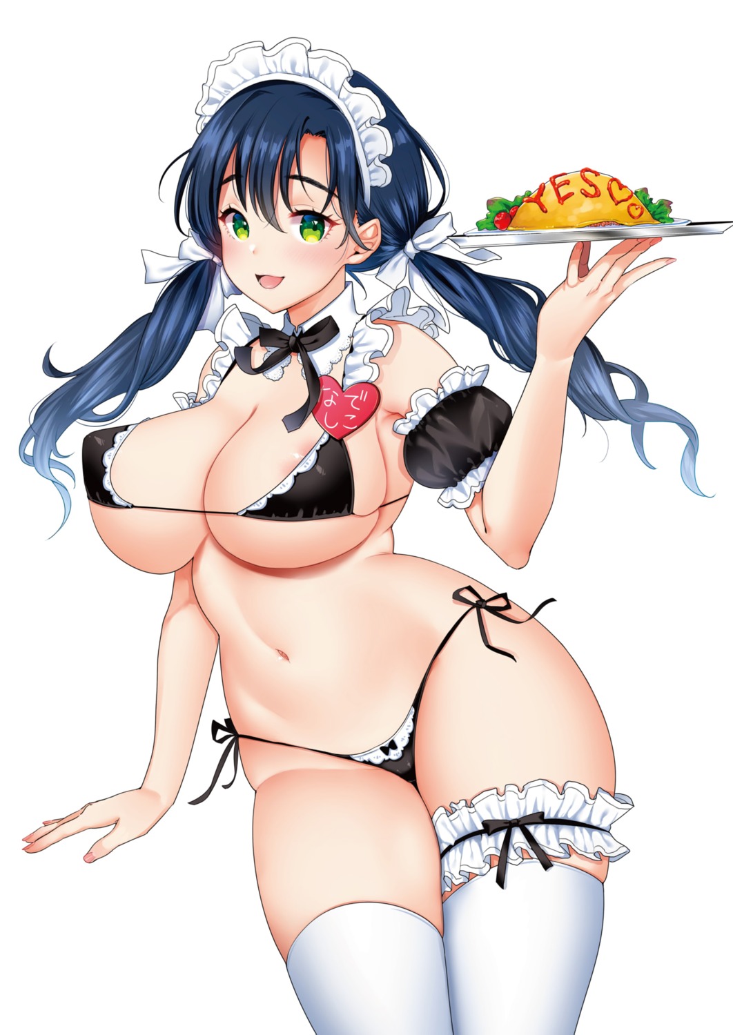 bikini maid mojarin swimsuits thighhighs waitress