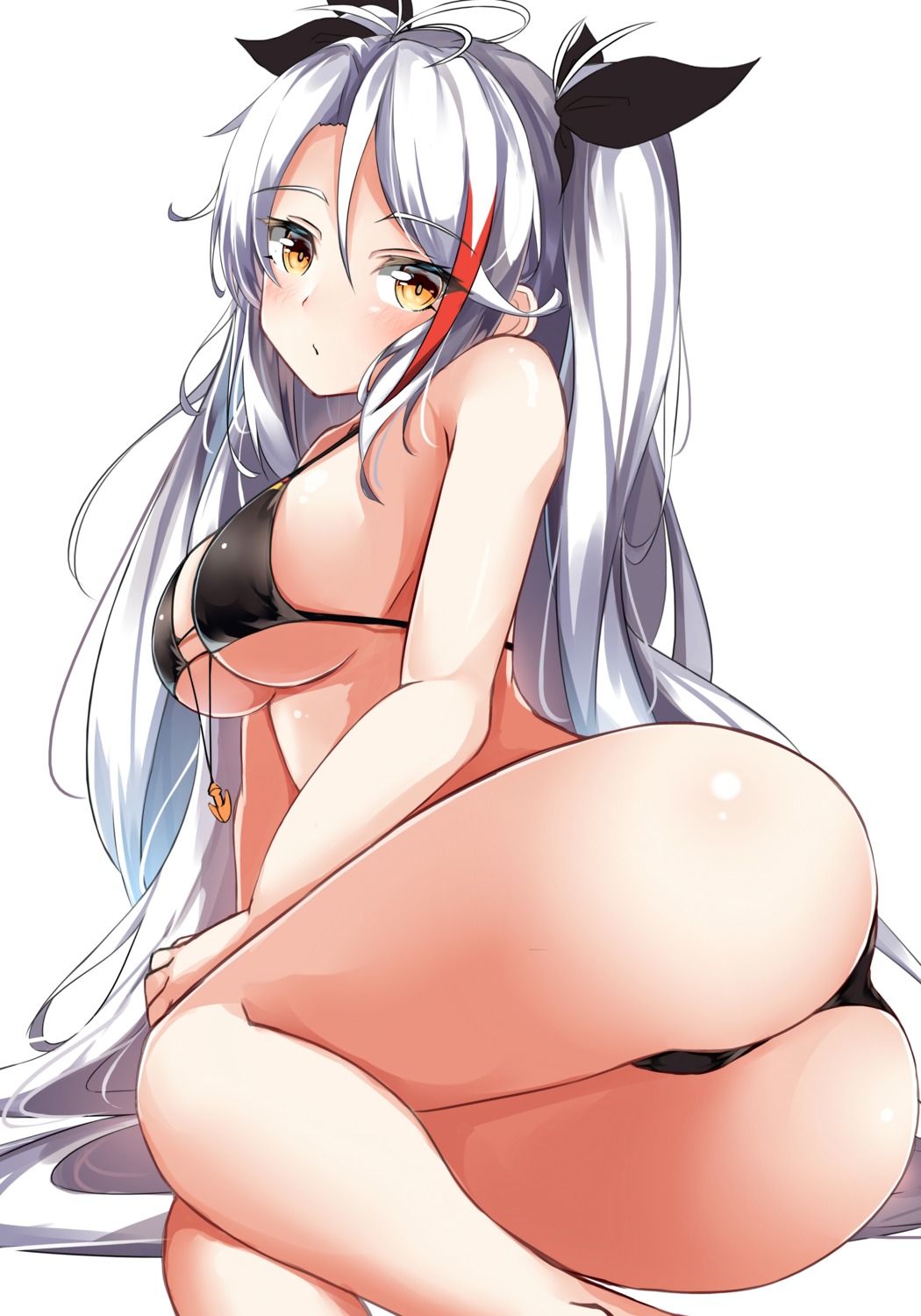 ass azur_lane bikini moyoron prinz_eugen_(azur_lane) swimsuits thong