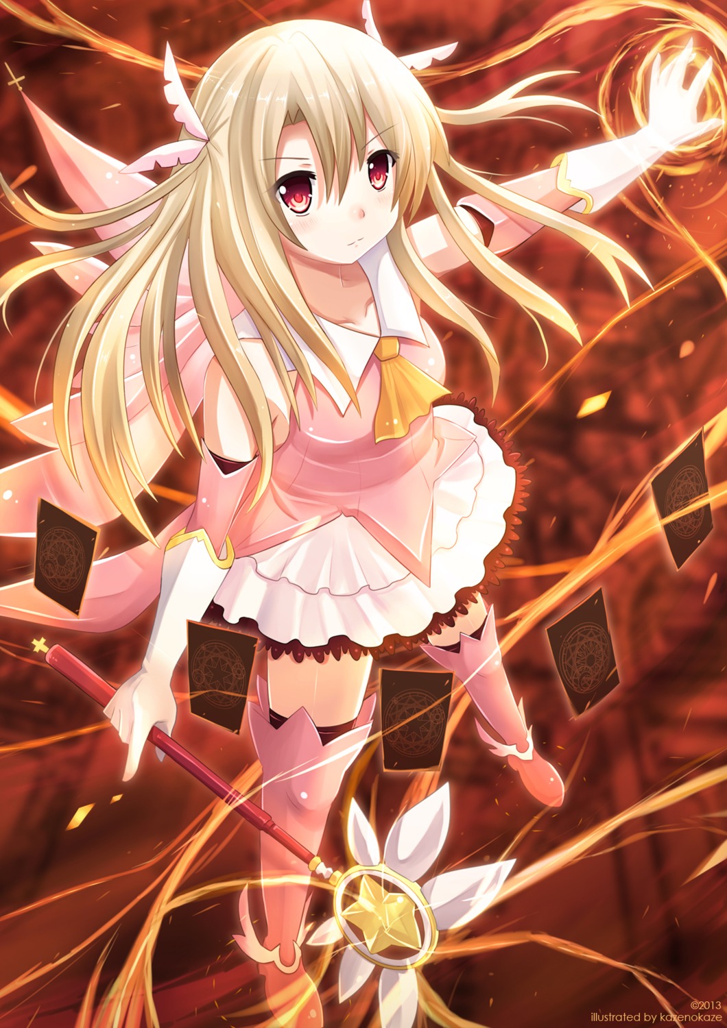 dress fate/kaleid_liner_prisma_illya fate/stay_night heels illyasviel_von_einzbern kazenokaze thighhighs