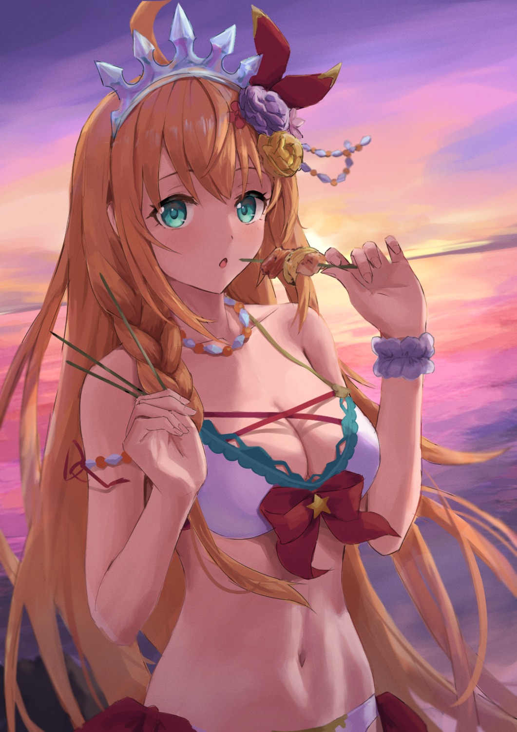 bikini cleavage ito_t20a pecorine princess_connect princess_connect!_re:dive swimsuits