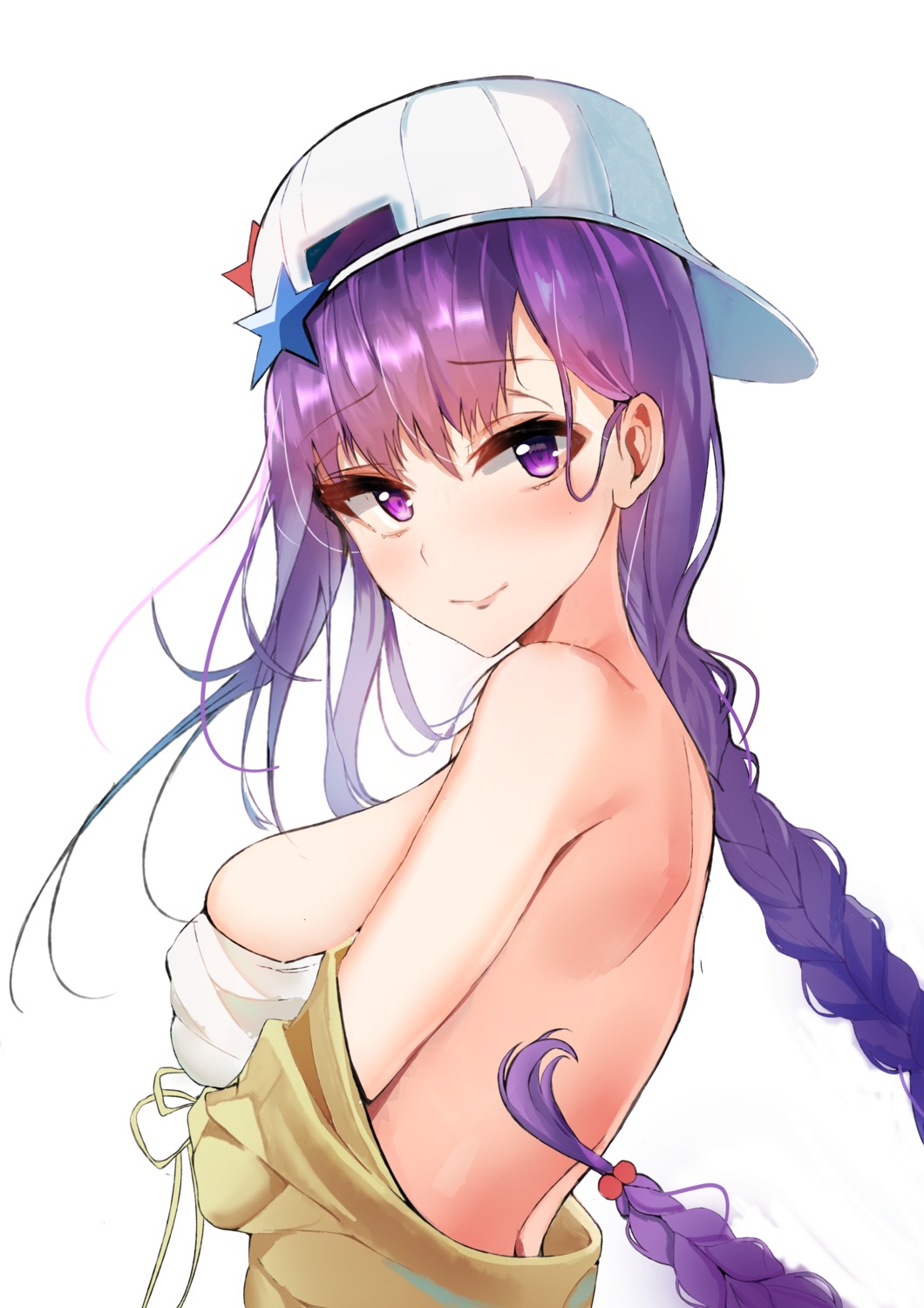 bb_(fate/extra_ccc) bikini_top breast_hold fate/grand_order k1np open_shirt swimsuits