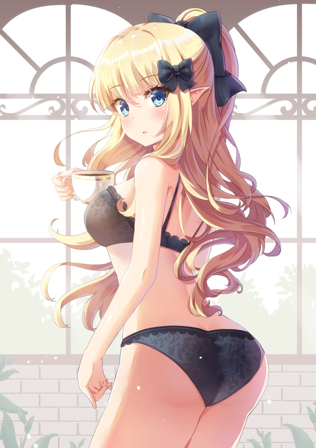 ass bra holmemee lingerie pantsu pointy_ears princess_connect princess_connect!_re:dive sasaki_saren