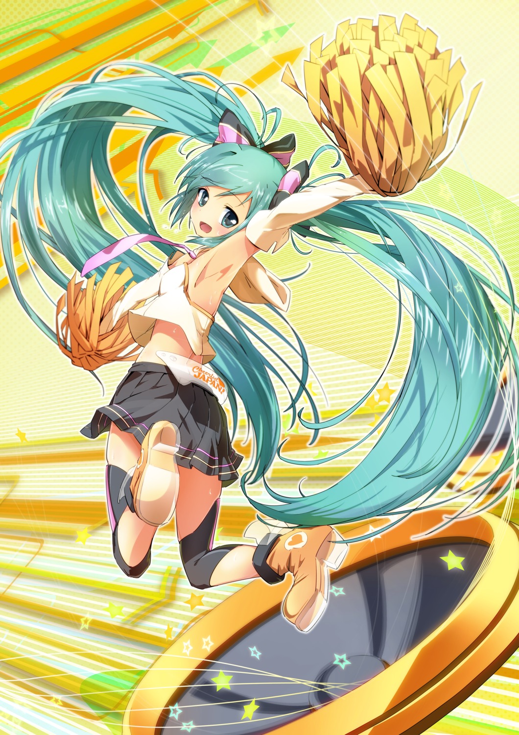 bun150 cheerleader hatsune_miku vocaloid