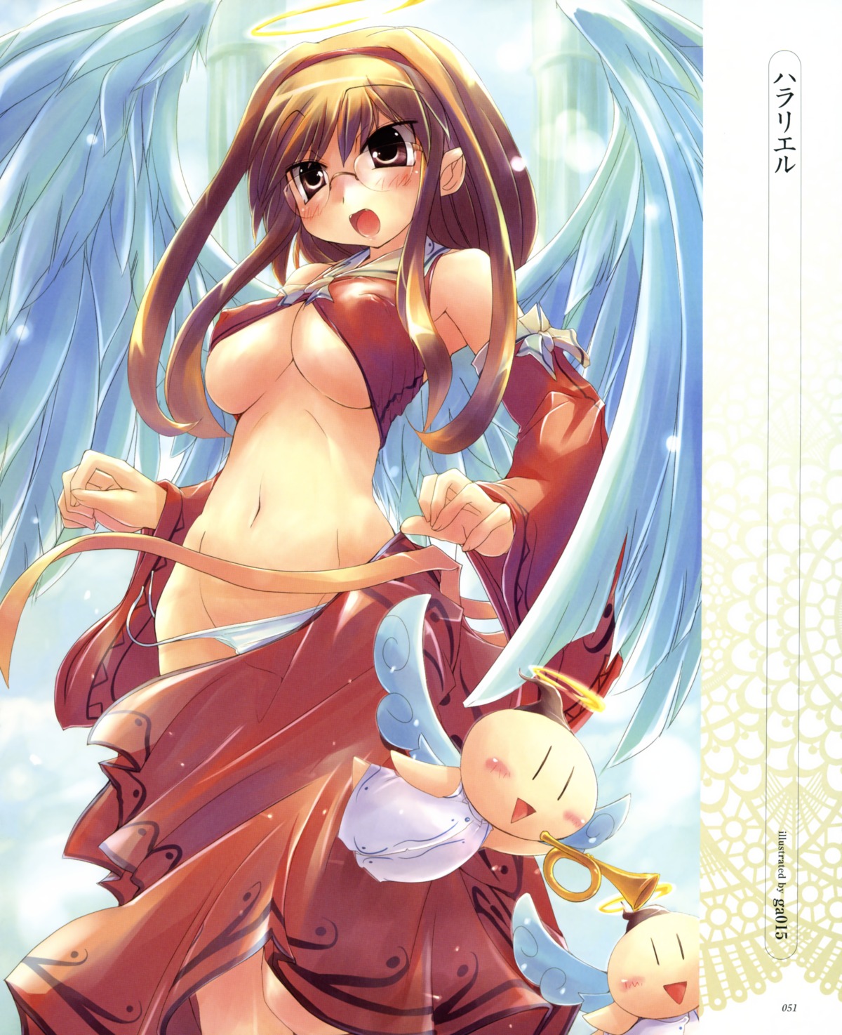 erect_nipples ga015 megane underboob wings