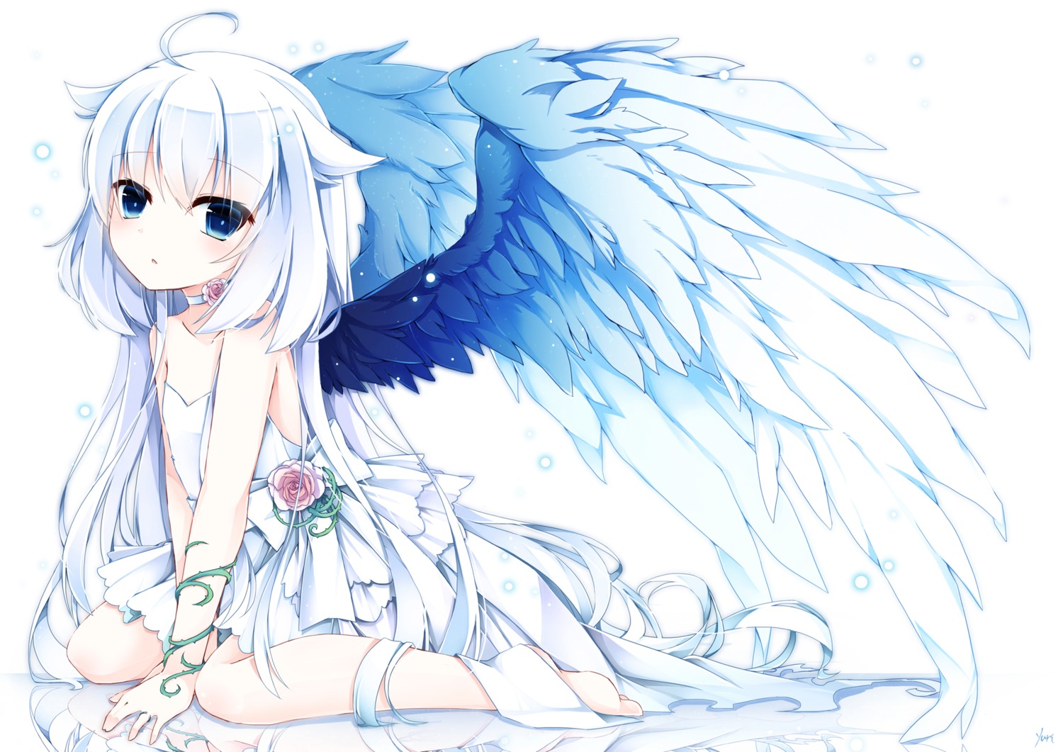 dress shiroyurine wings yuu_(shiroyurine)