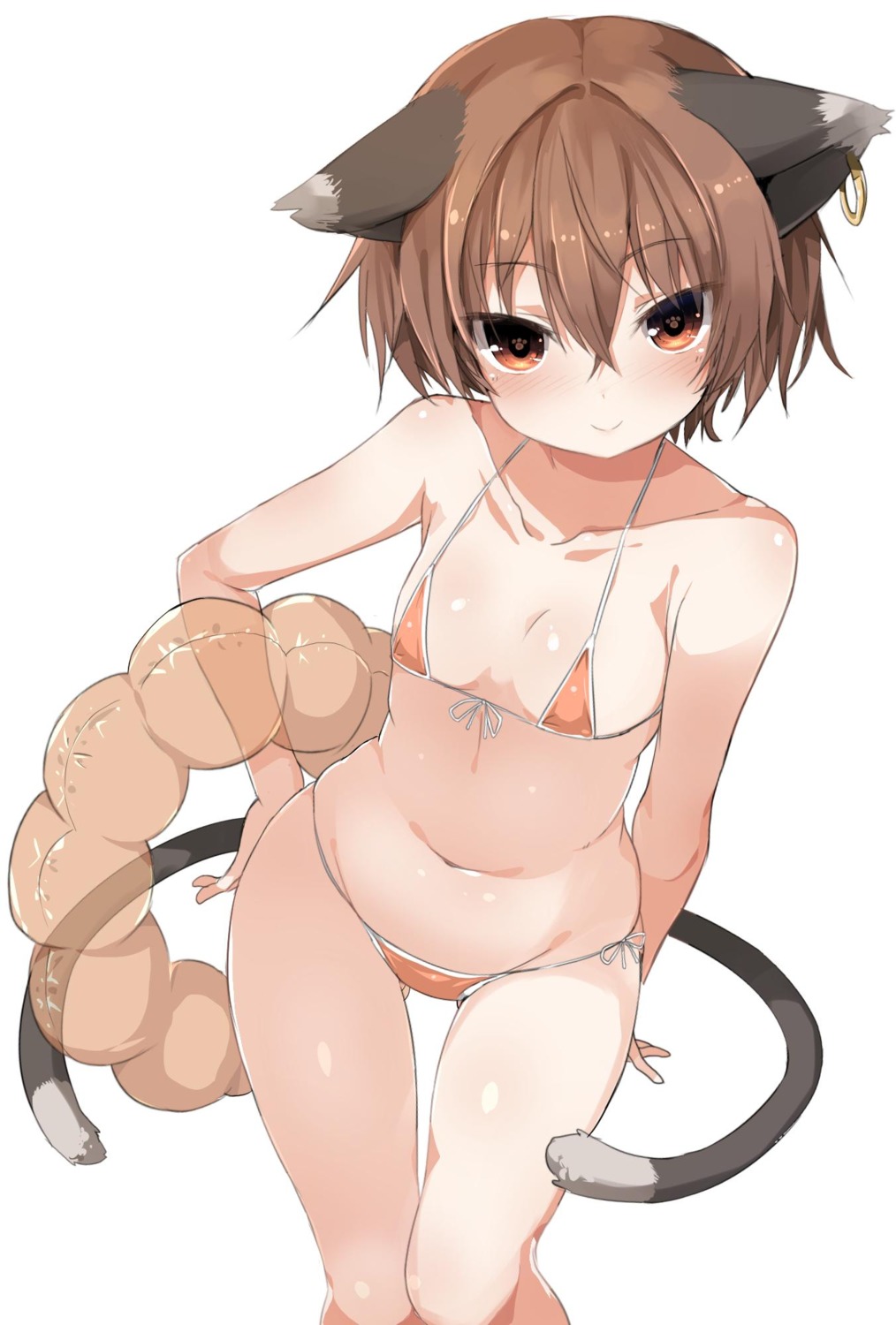 animal_ears bikini chen cleavage greatmosu nekomimi swimsuits tail touhou