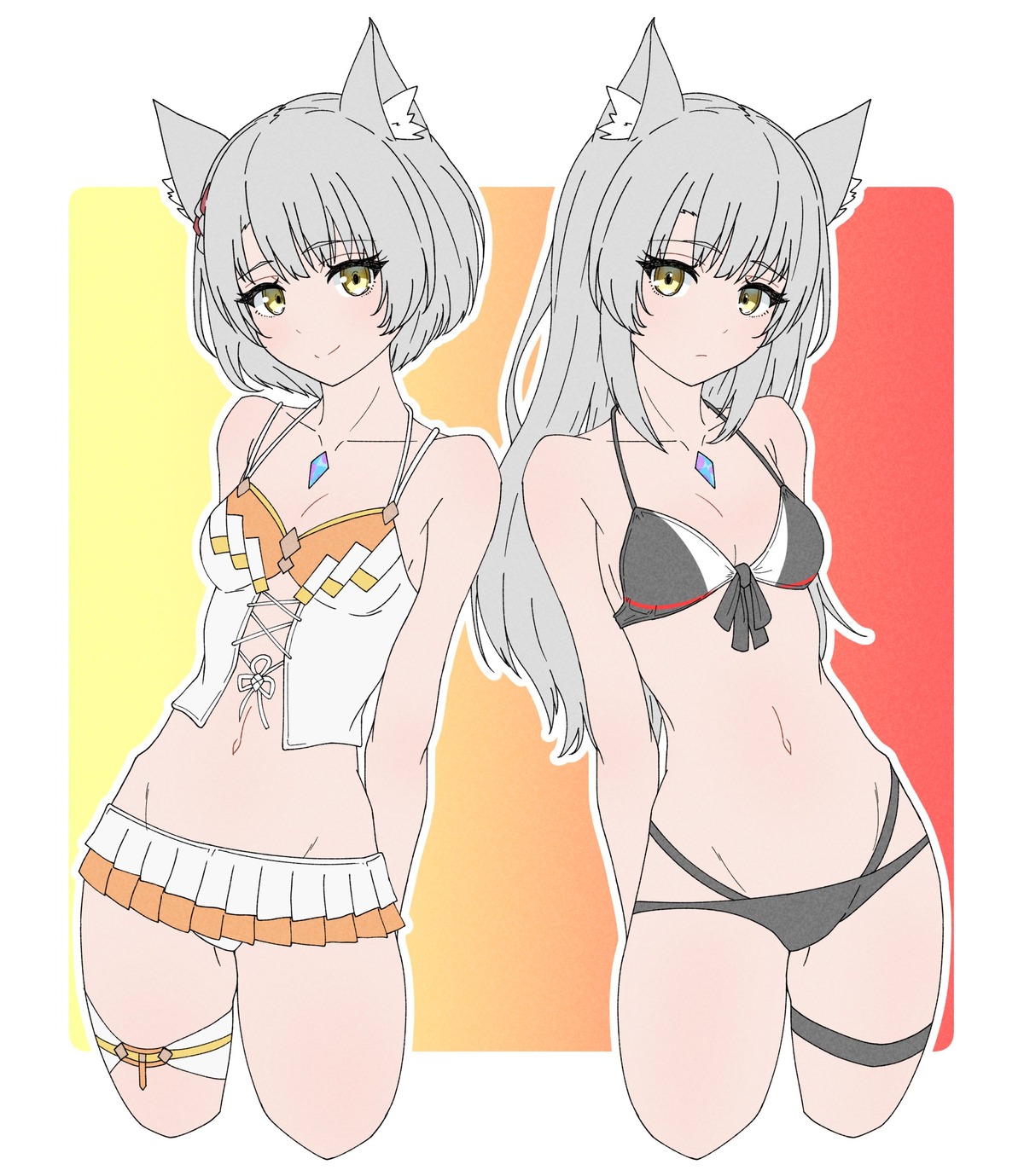 animal_ears bikini garter kamidan mio_(xenoblade_3) swimsuits xenoblade xenoblade_chronicles_3