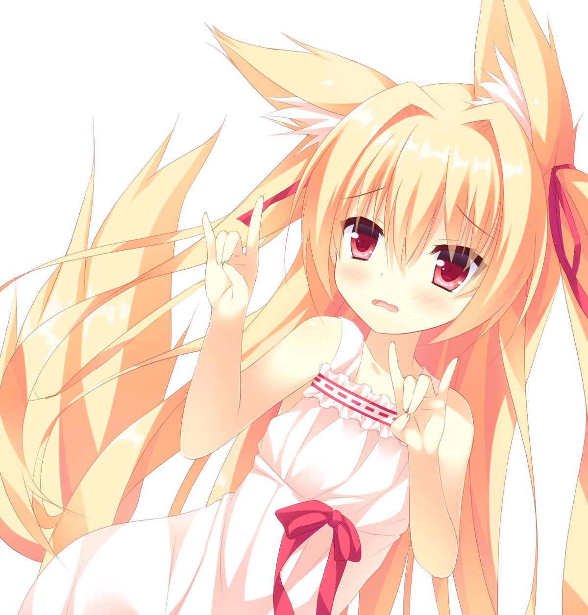 animal_ears dress irotoridori_no_sekai minatsuki_kou nikaidou_shinku tail