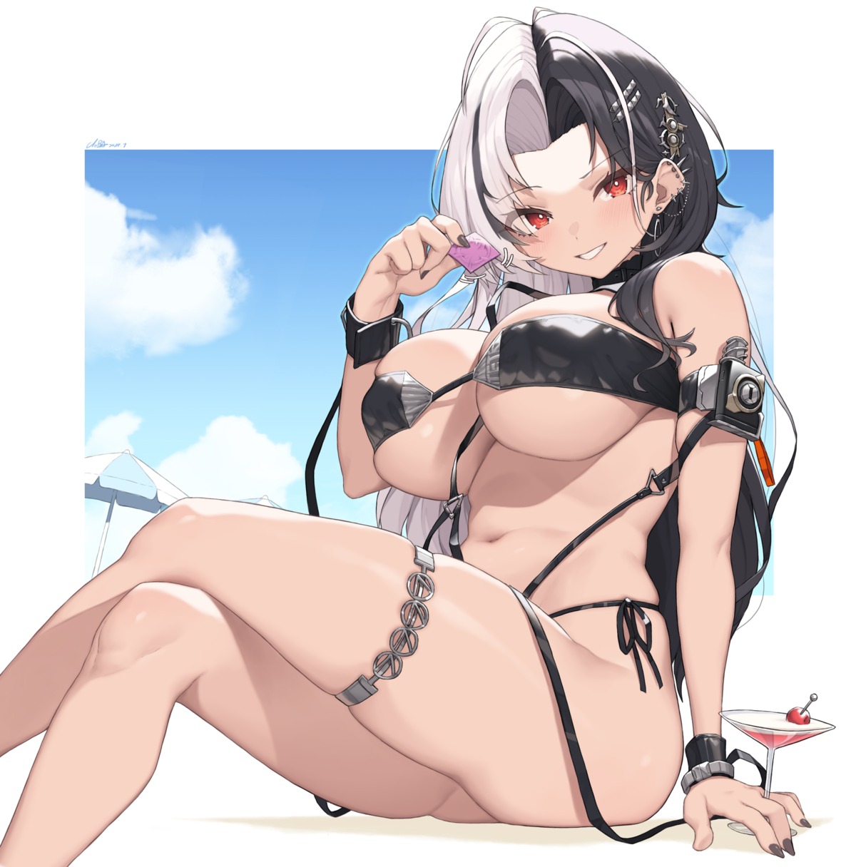 bikini cloba garter nikke_the_goddess_of_victory rosanna_(nikke) swimsuits