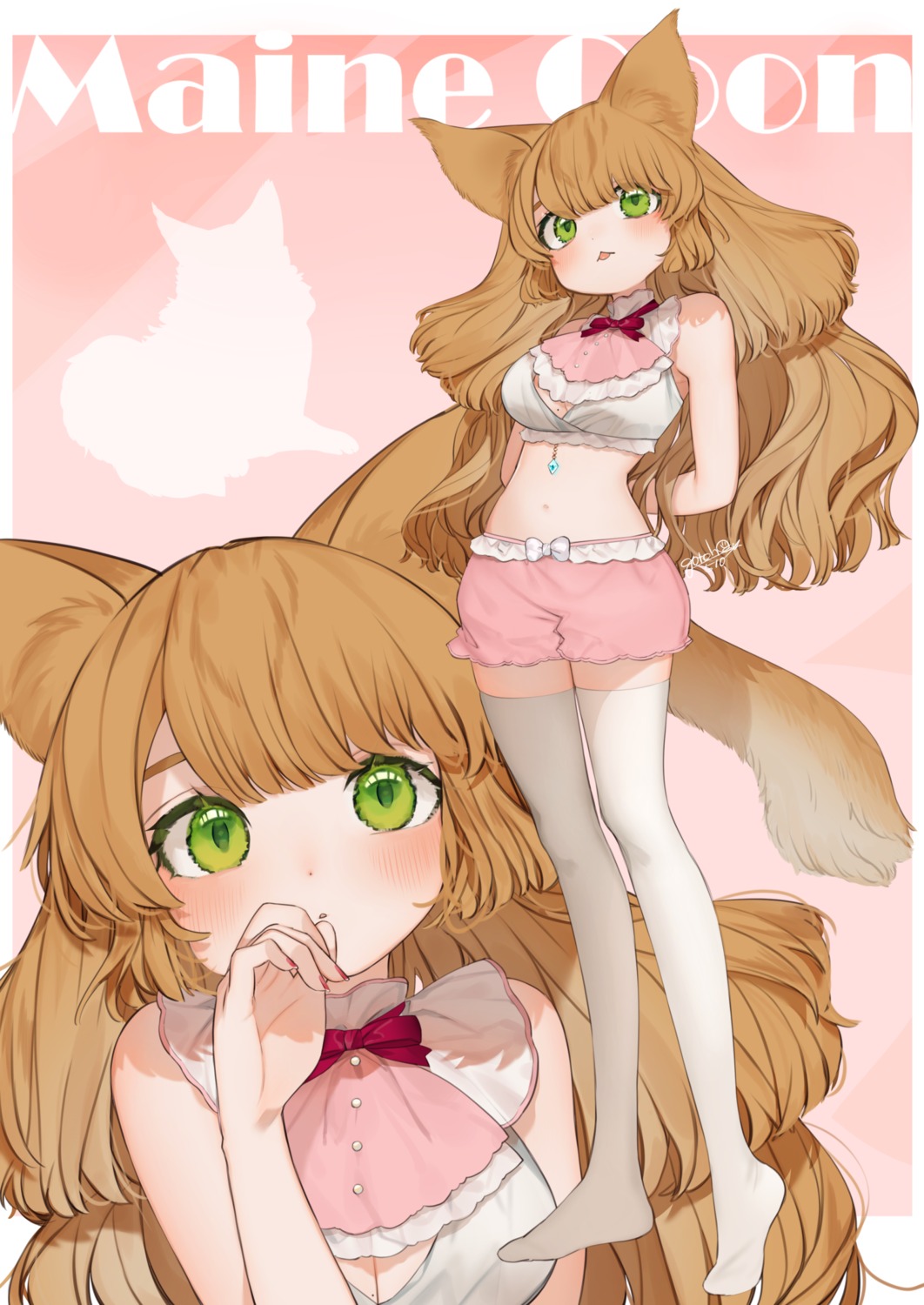 animal_ears cleavage gotoh510 tail thighhighs