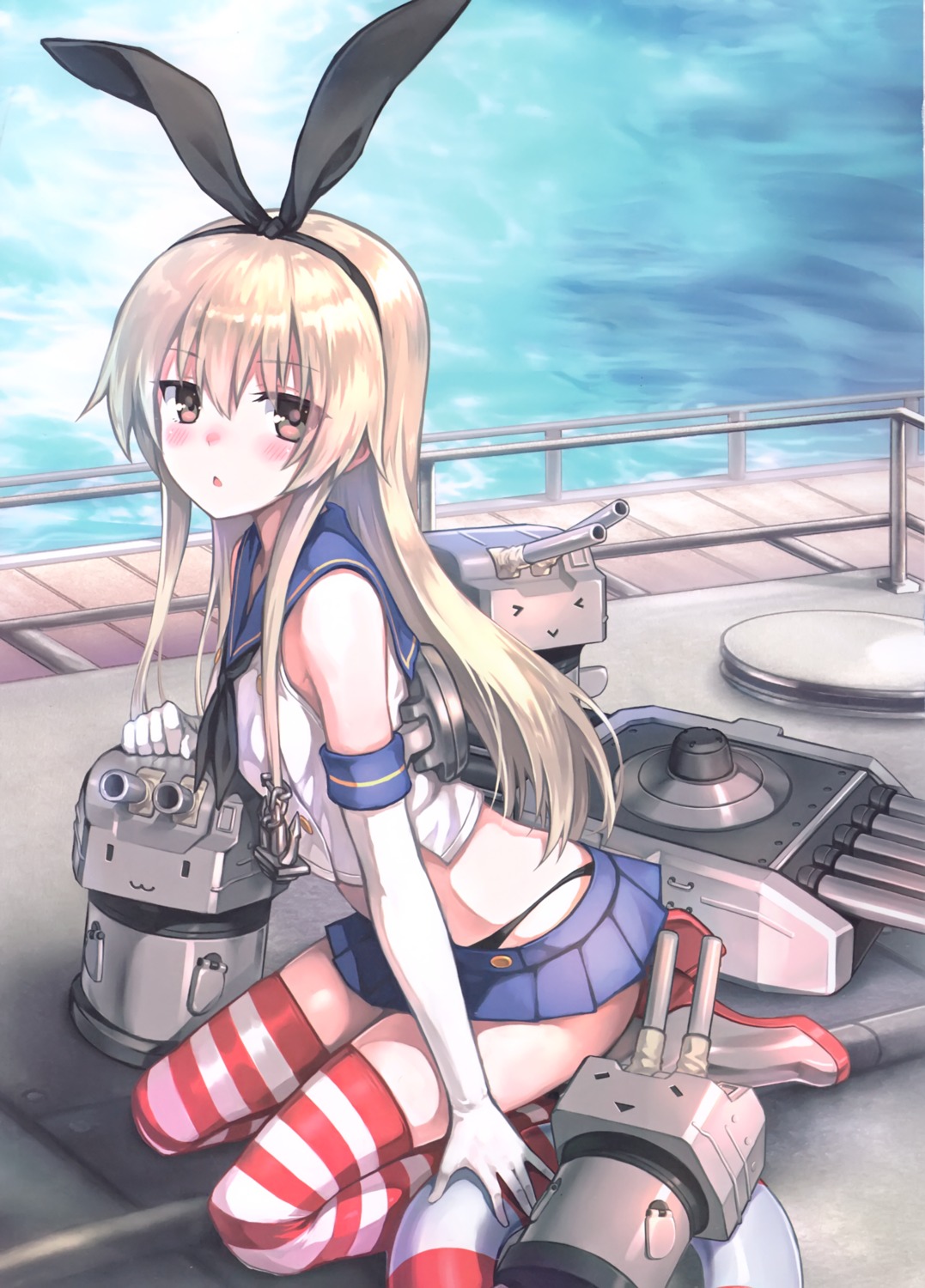 heels hiten hitenkei kantai_collection pantsu rensouhou-chan seifuku shimakaze_(kancolle) thighhighs