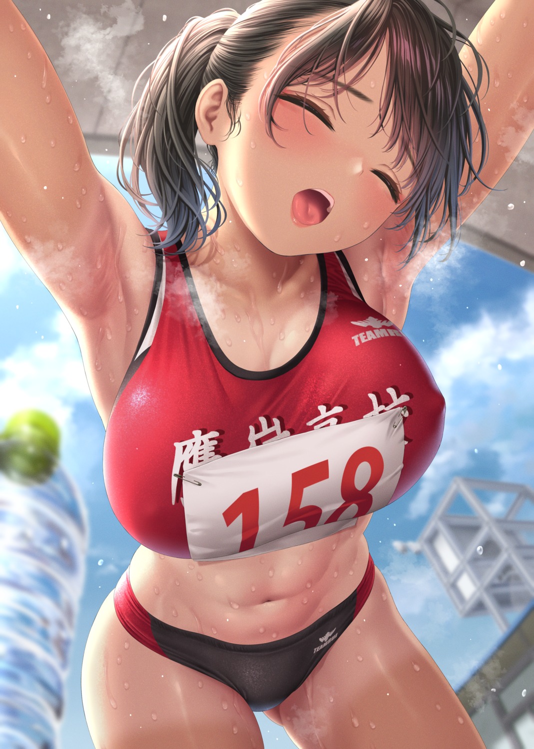 buruma erect_nipples gym_uniform kase_daiki tan_lines wet