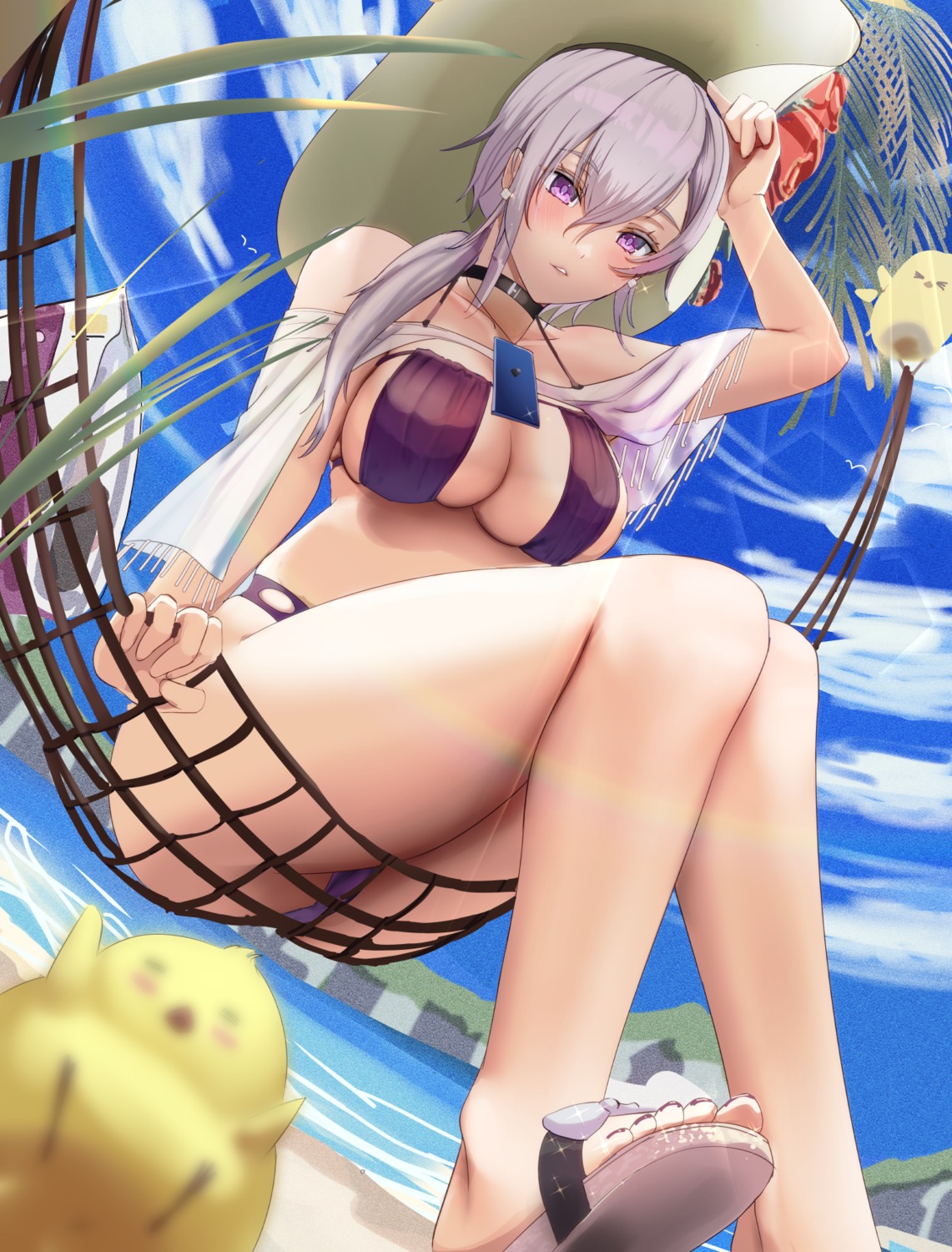 azur_lane bikini kokugonochoko manjuu_(azur_lane) reno_(azur_lane) swimsuits thong