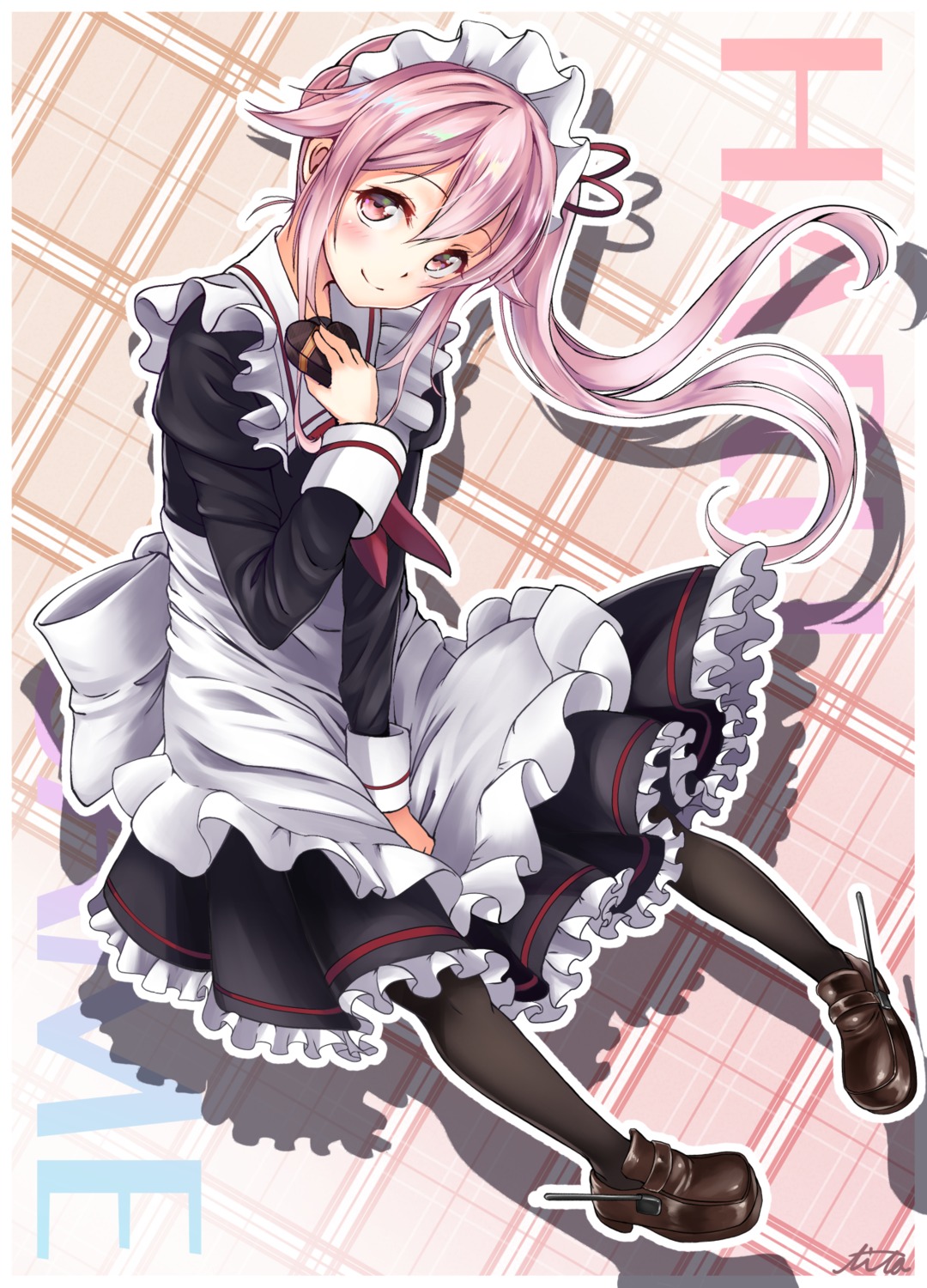 harusame_(kancolle) kantai_collection maid pantyhose