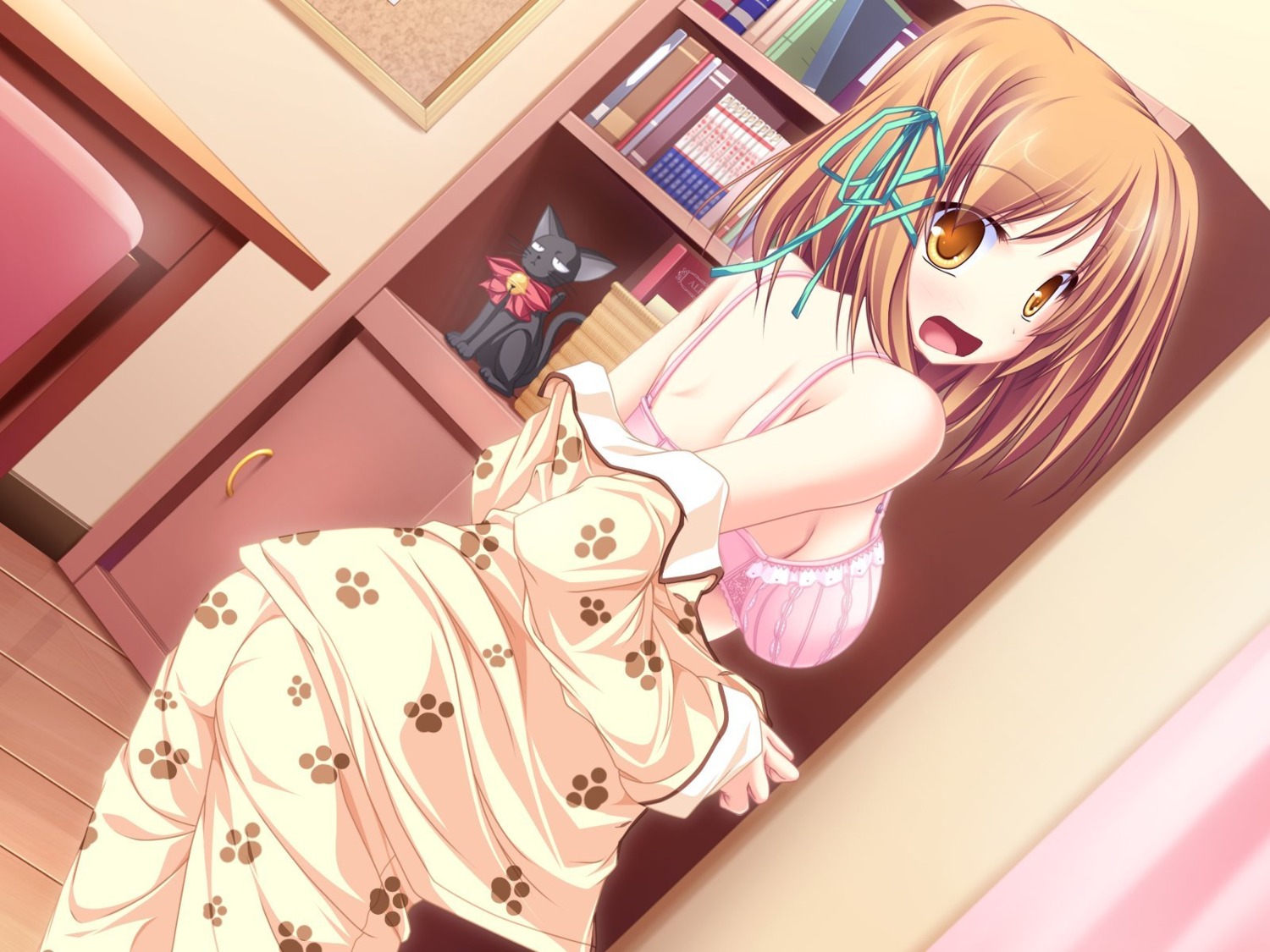 amagase_koyuki bra game_cg magus_tale pajama tenmaso undressing