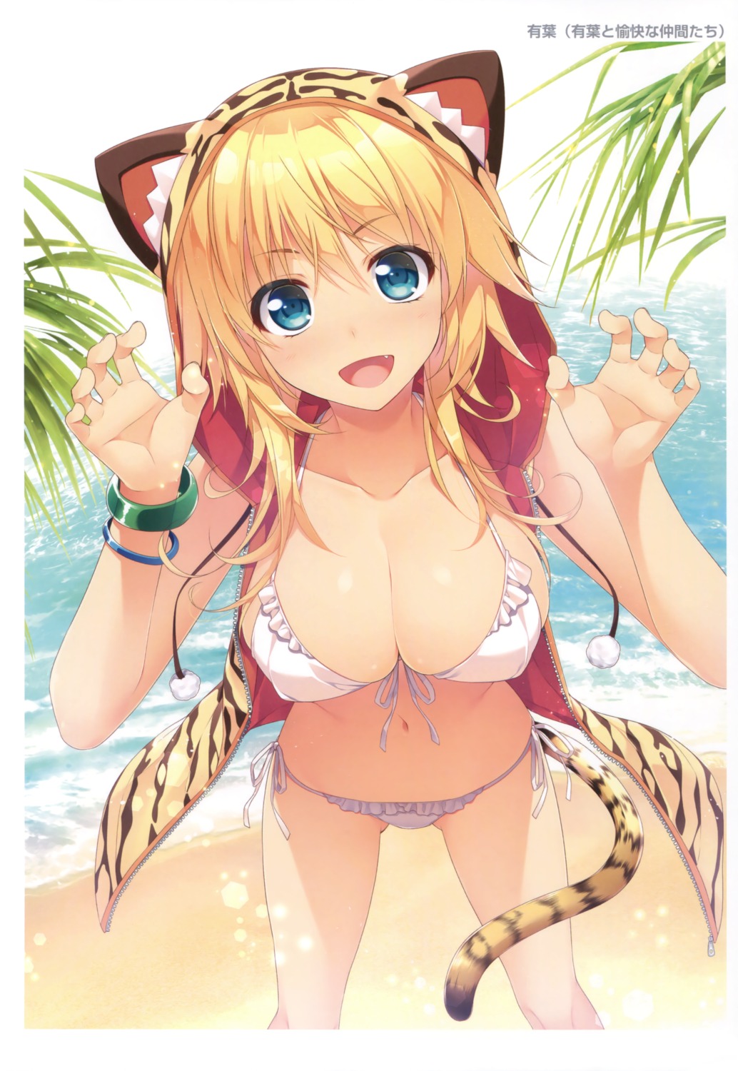 alpha animal_ears bikini cleavage swimsuits tail toranoana