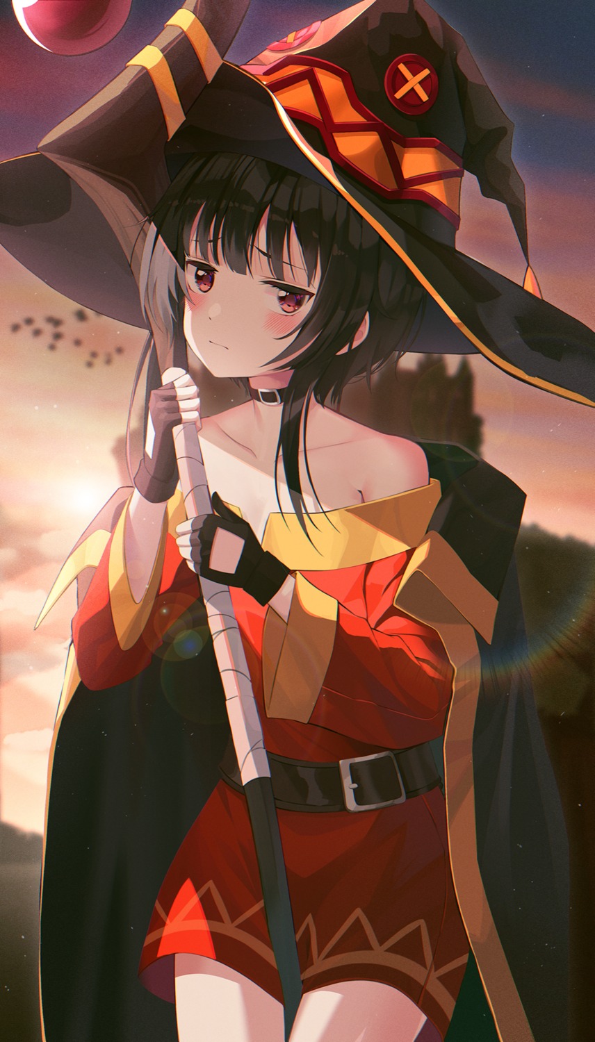 dress kanzi kono_subarashii_sekai_ni_shukufuku_wo! megumin no_bra weapon witch
