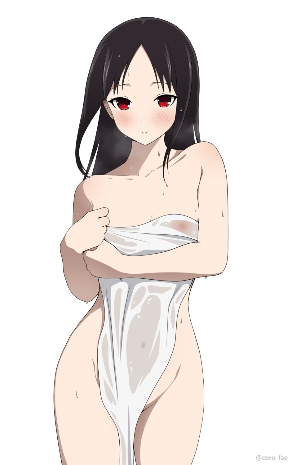 coro_fae kaguya-sama_wa_kokurasetai_~tensai-tachi_no_renai_zunousen~ naked nipples shinomiya_kaguya towel