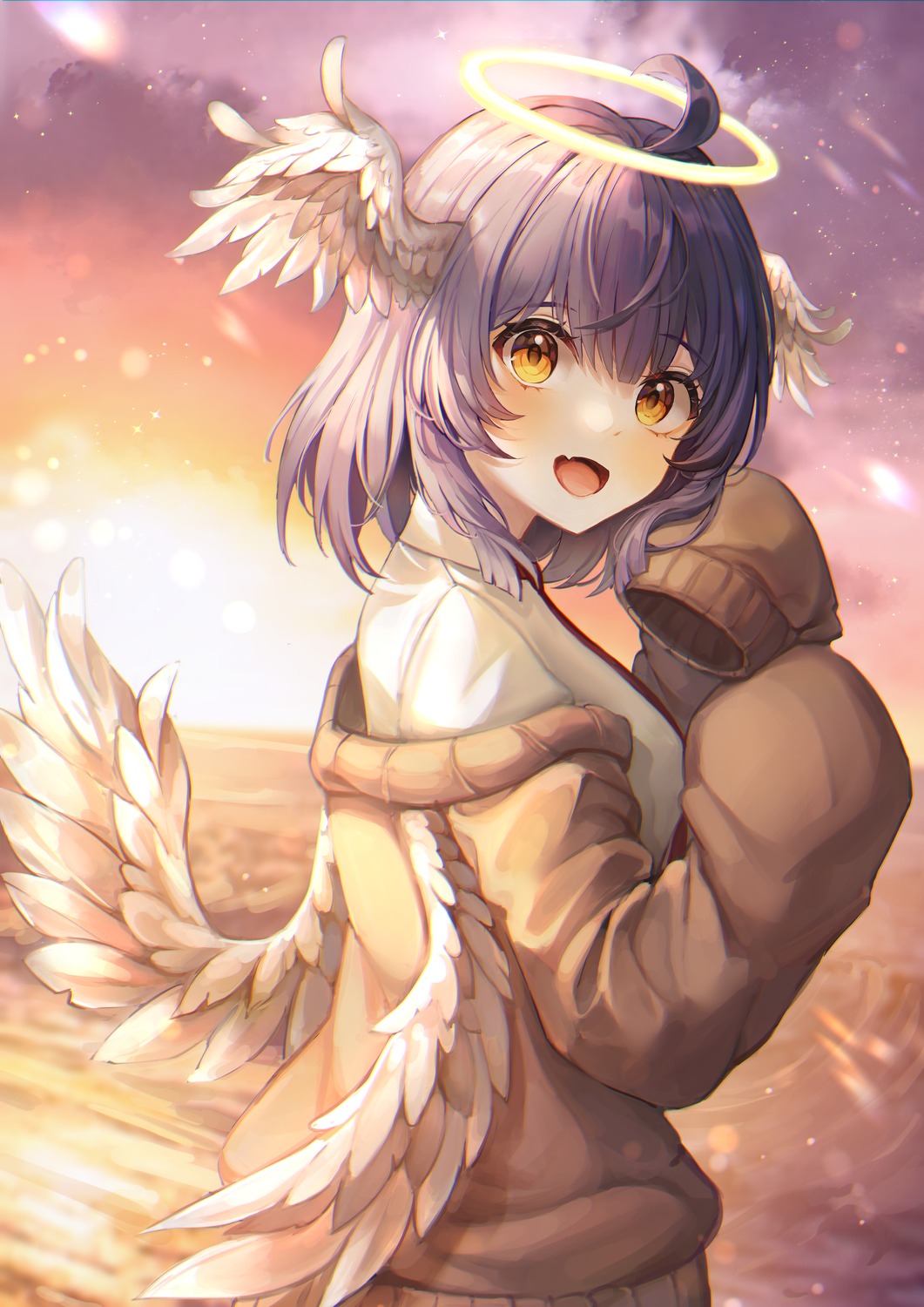 angel mirage_(rairudiseu) seifuku sweater wings