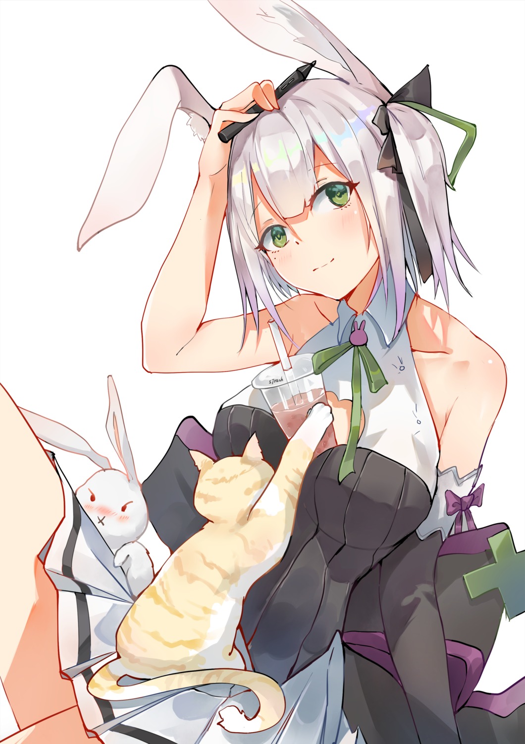 animal_ears bunny_ears neko skirt_lift tagme