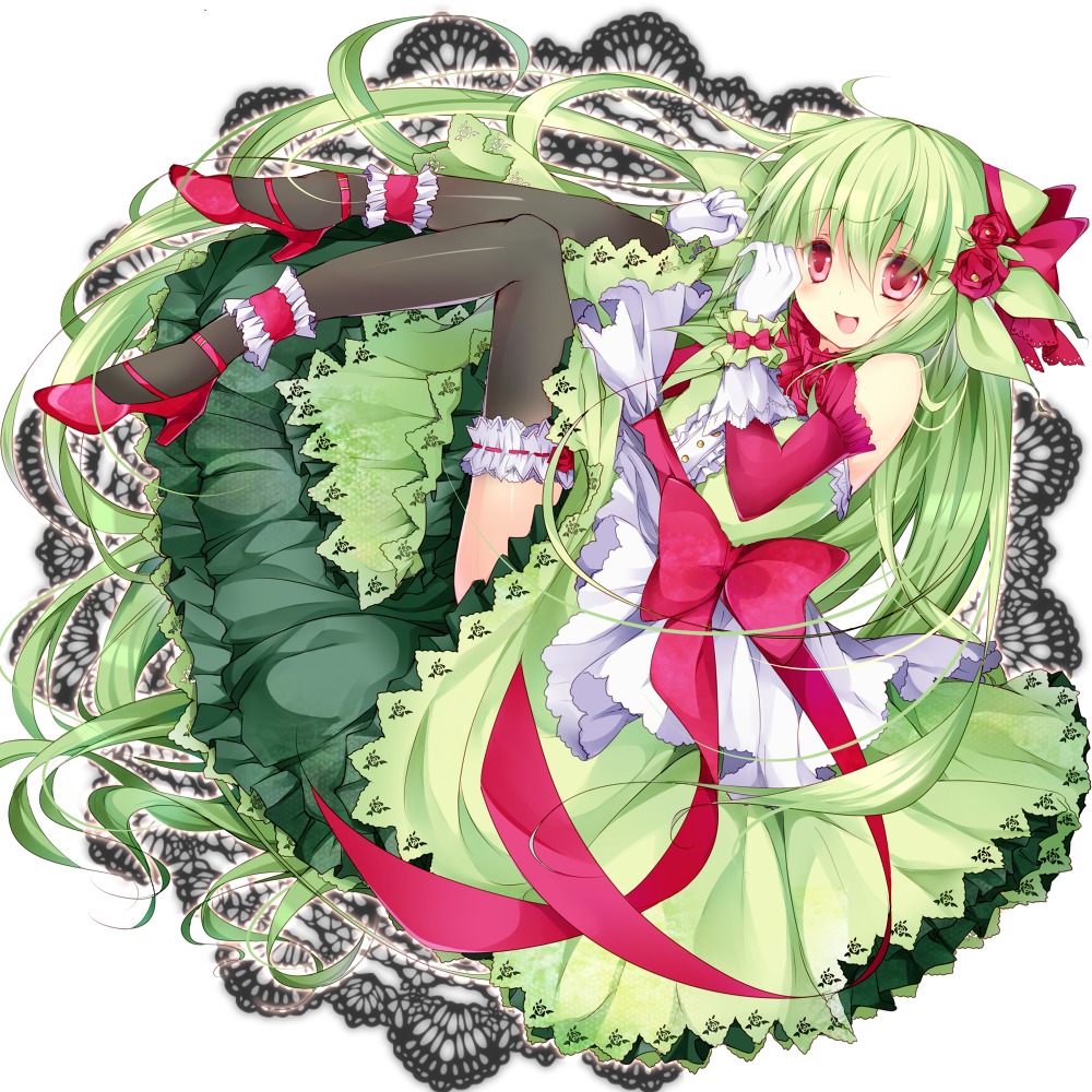 animal_ears anthropomorphization dress garter heels homadelic pokemon thighhighs treecko