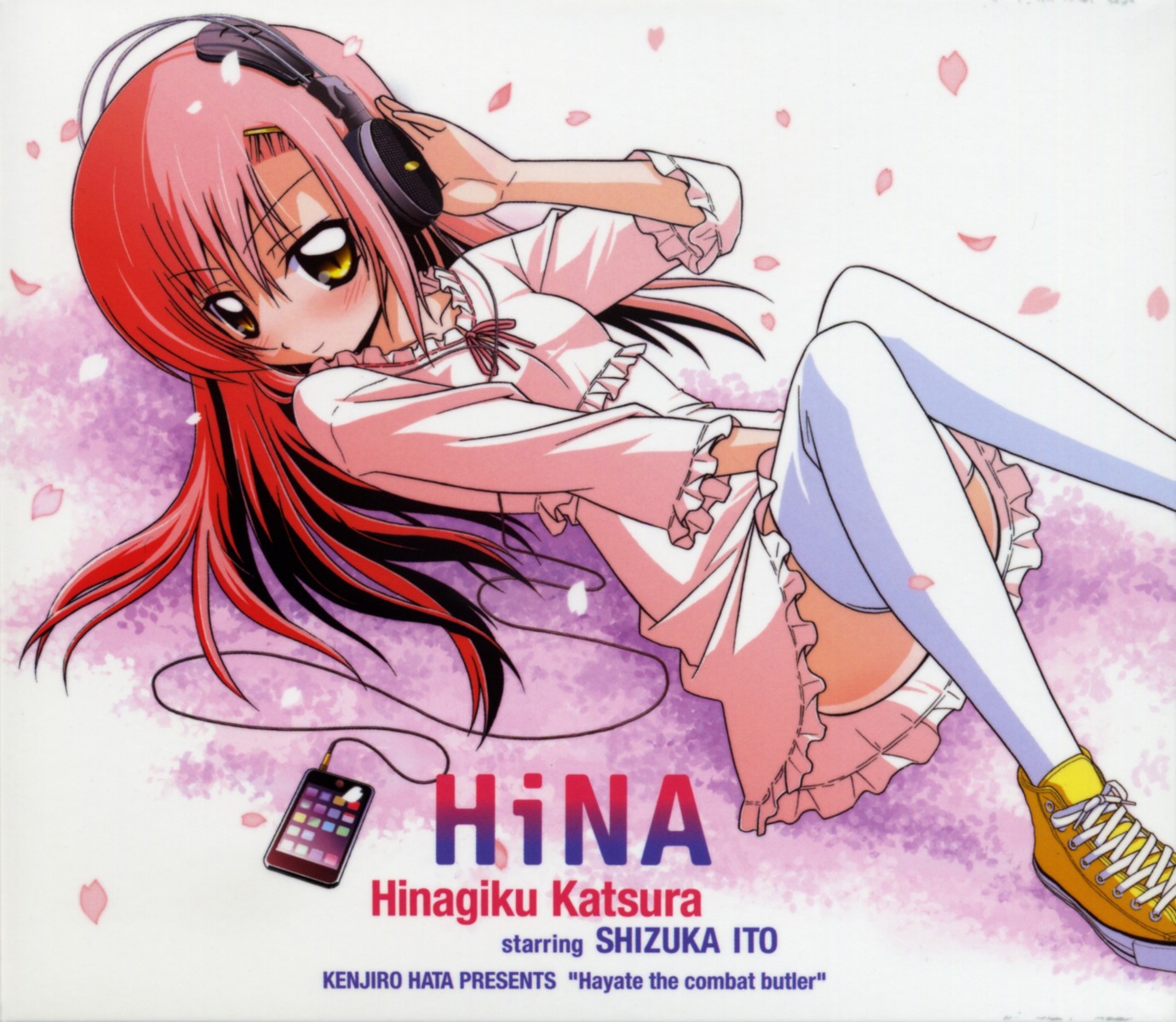 disc_cover hata_kenjirou hayate_no_gotoku headphones katsura_hinagiku thighhighs