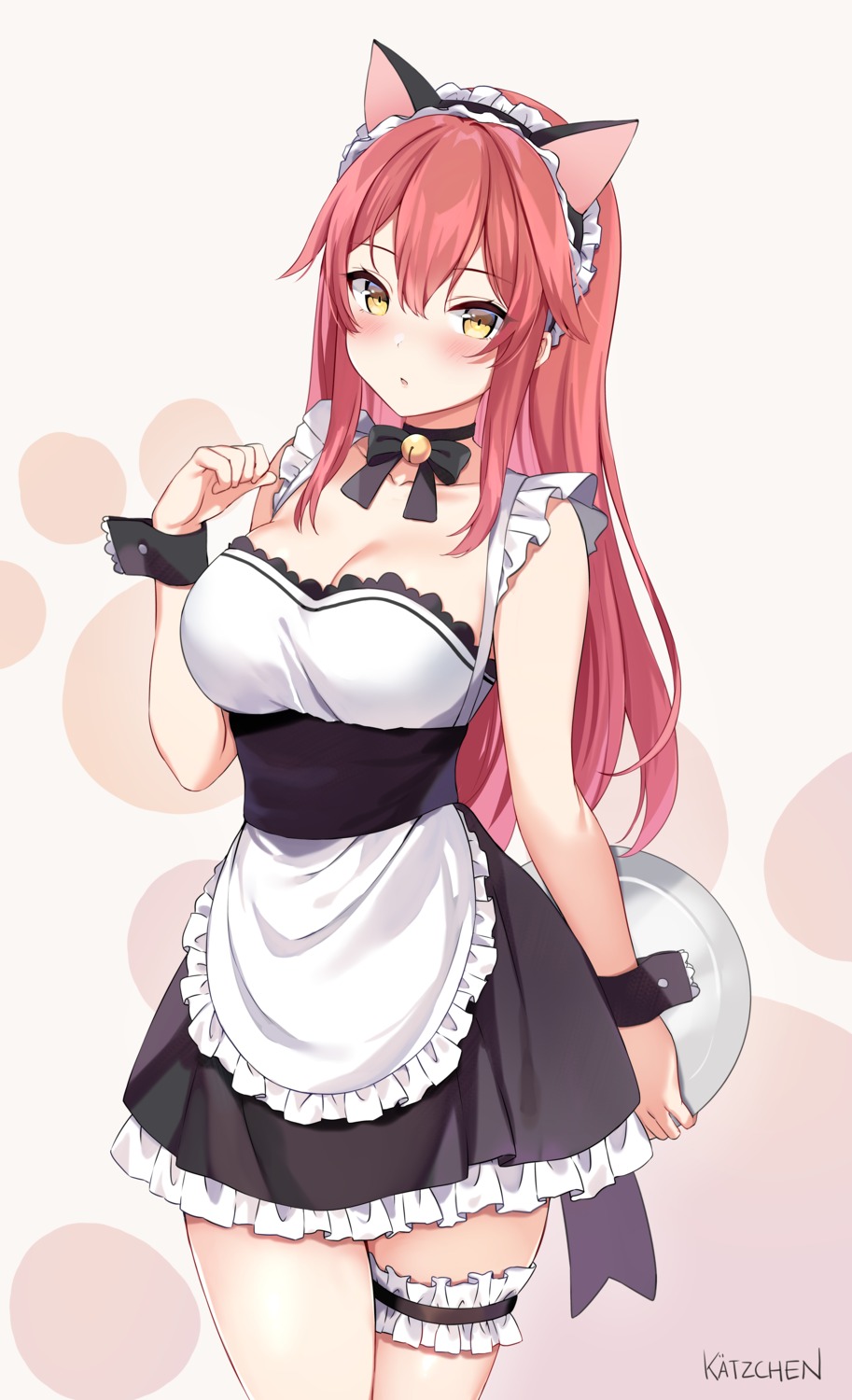 animal_ears garter kaetzchen liliya_(kaetzchen) maid nekomimi