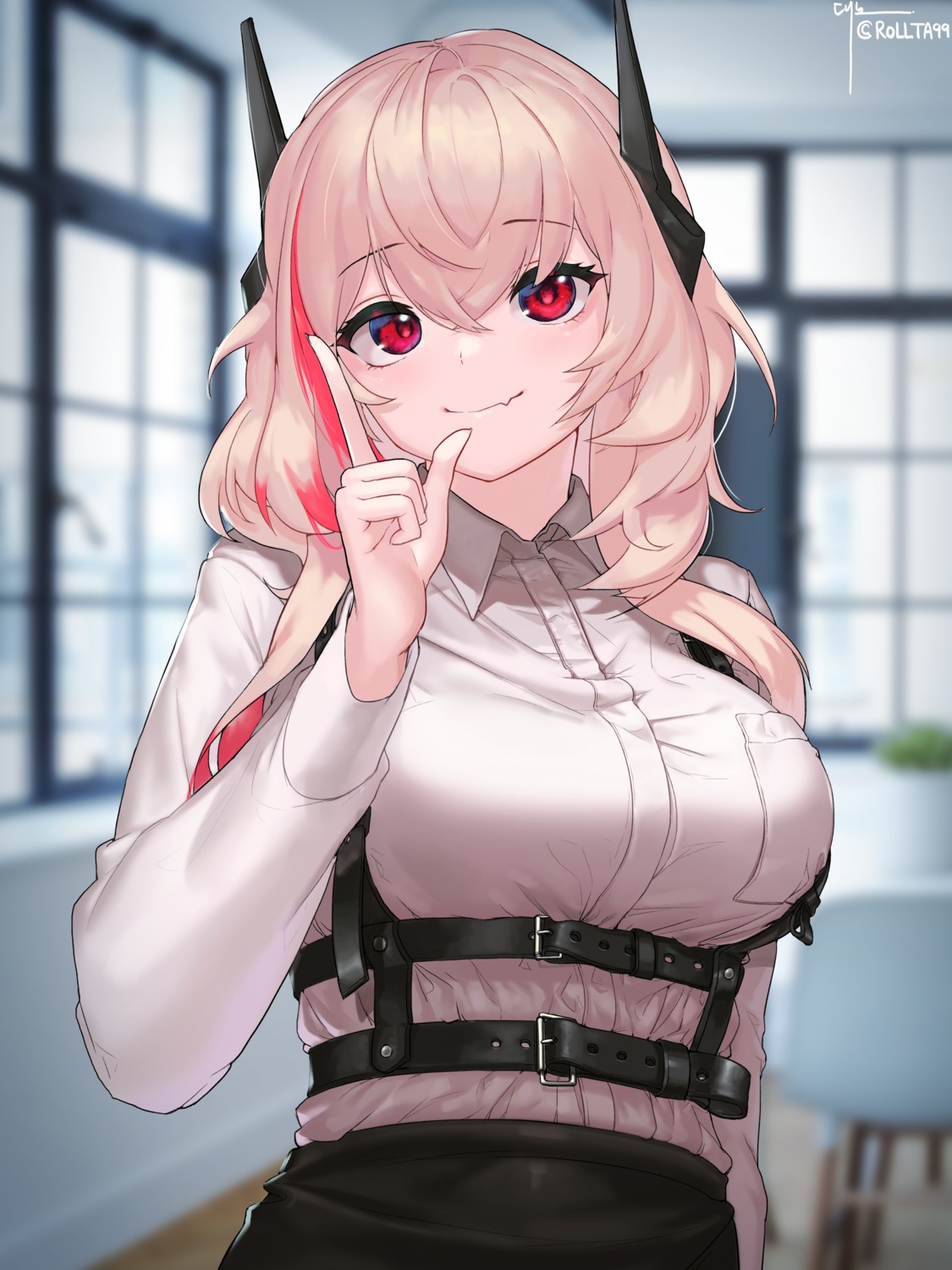 daeno girls_frontline horns m4_sopmod_ii_(girls_frontline)