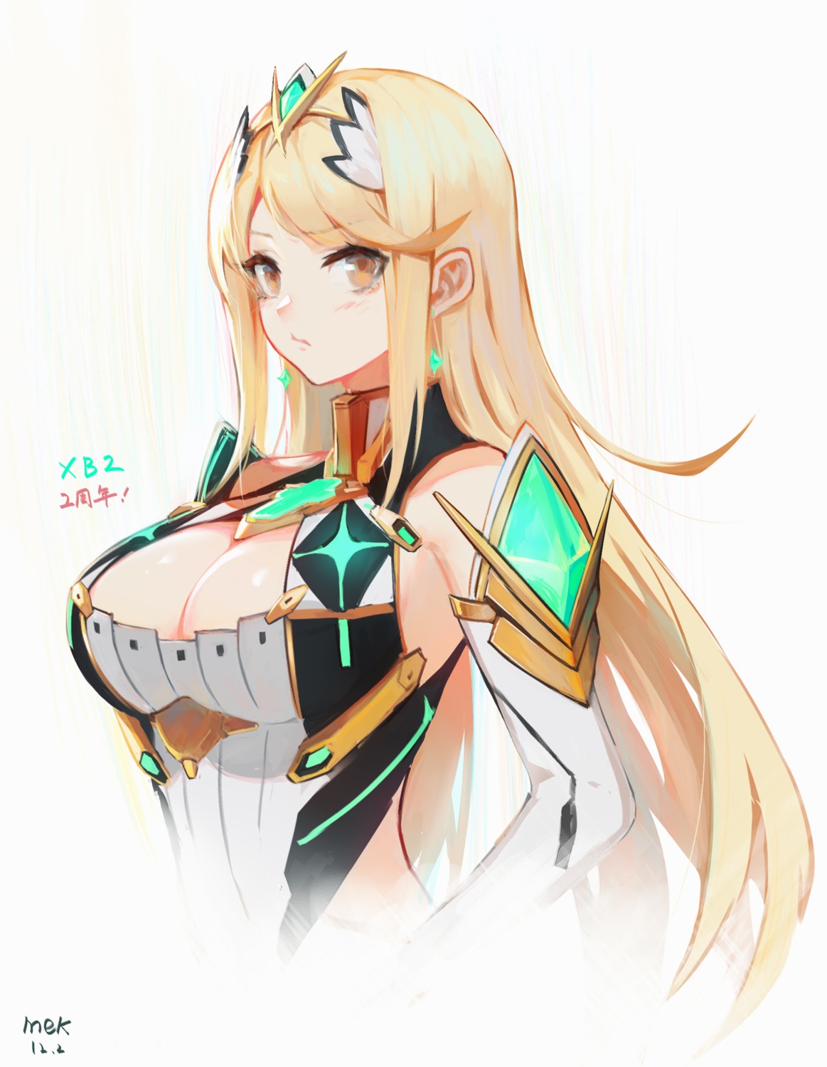 cleavage hikari_(xenoblade_2) mek xenoblade xenoblade_chronicles_2