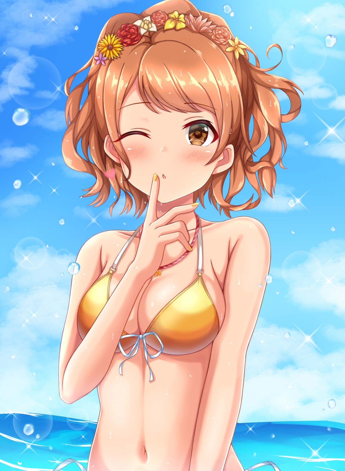 bikini houjou_karen naruse_nagi swimsuits the_idolm@ster the_idolm@ster_cinderella_girls