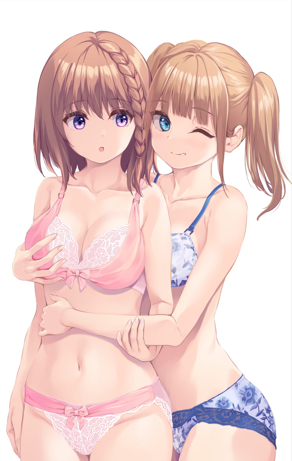 bra breast_grab pantsu pasdar yuri