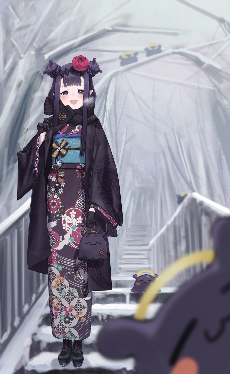 hololive hololive_english kimono ninomae_ina'nis pointy_ears serie_niai