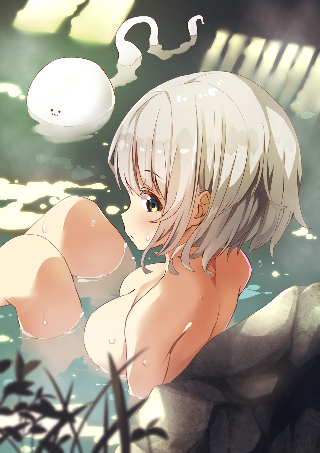bathing konpaku_youmu myon naked onsen pegashi touhou wet