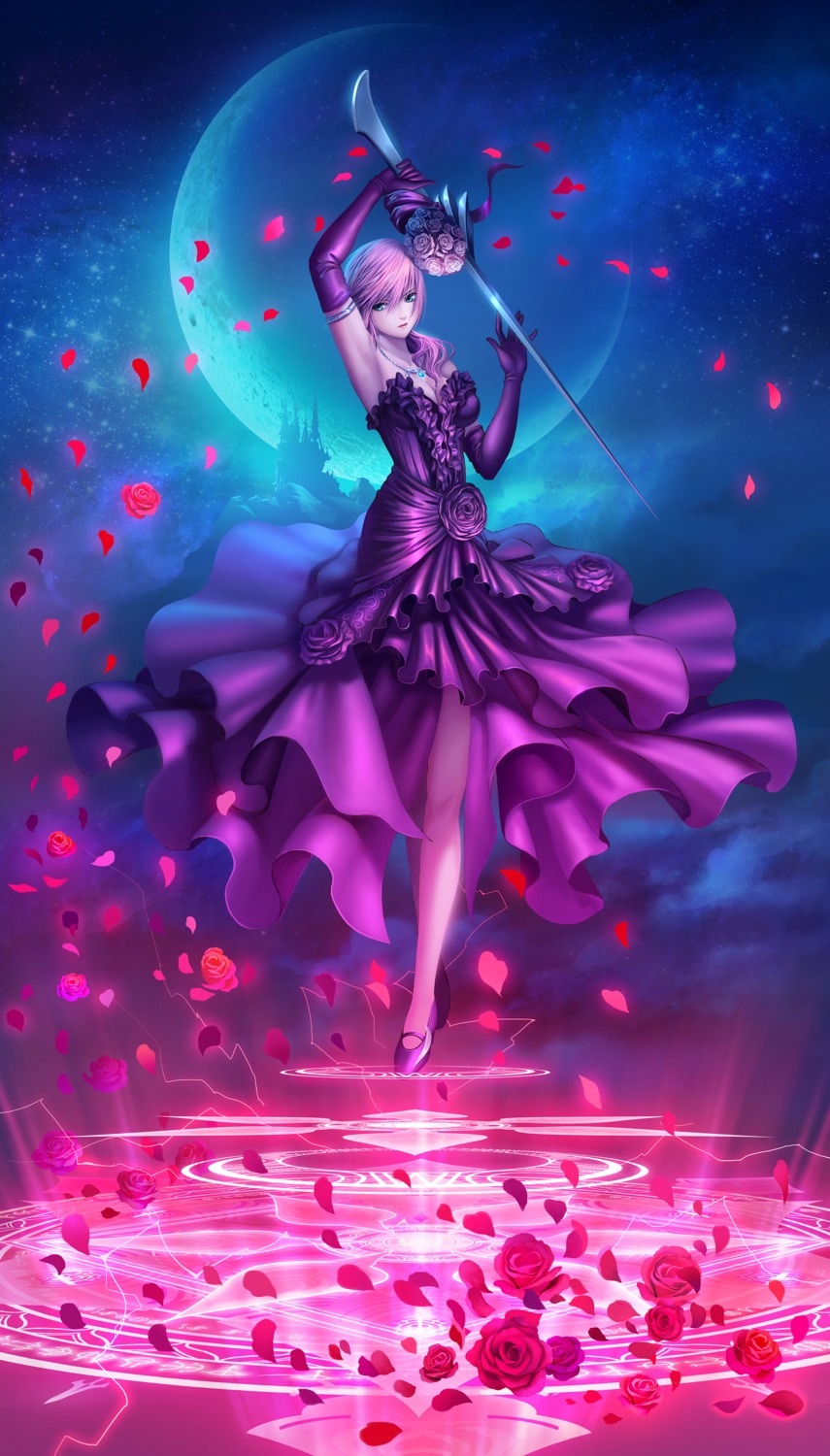 cleavage diamond_dust dress heels lightning lightning_returns:_final_fantasy_xiii sword